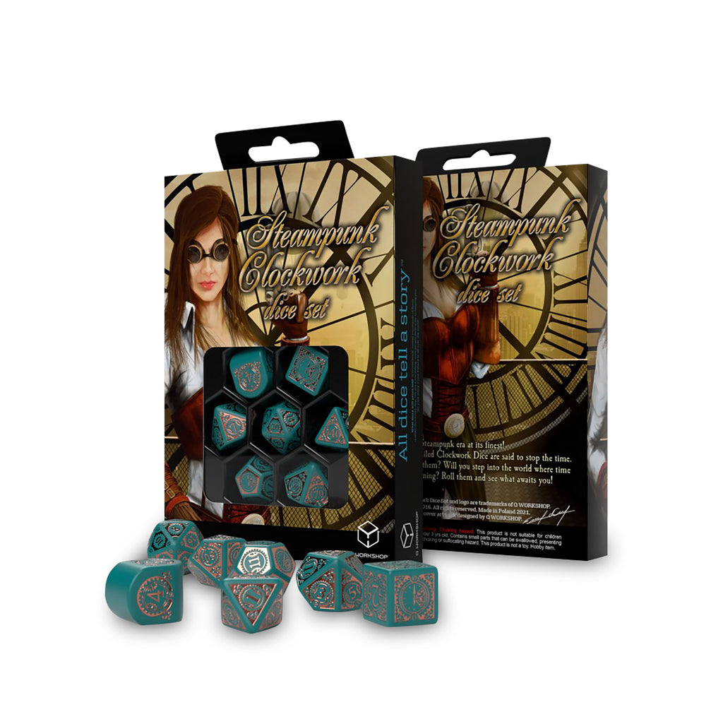 Image produit Set de dés RPG moderne Steampunk Clockwork Nautical Apparatus 7pcs