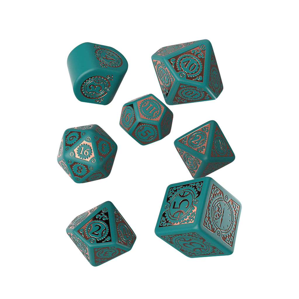 Image produit Set de dés RPG moderne Steampunk Clockwork Nautical Apparatus 7pcs