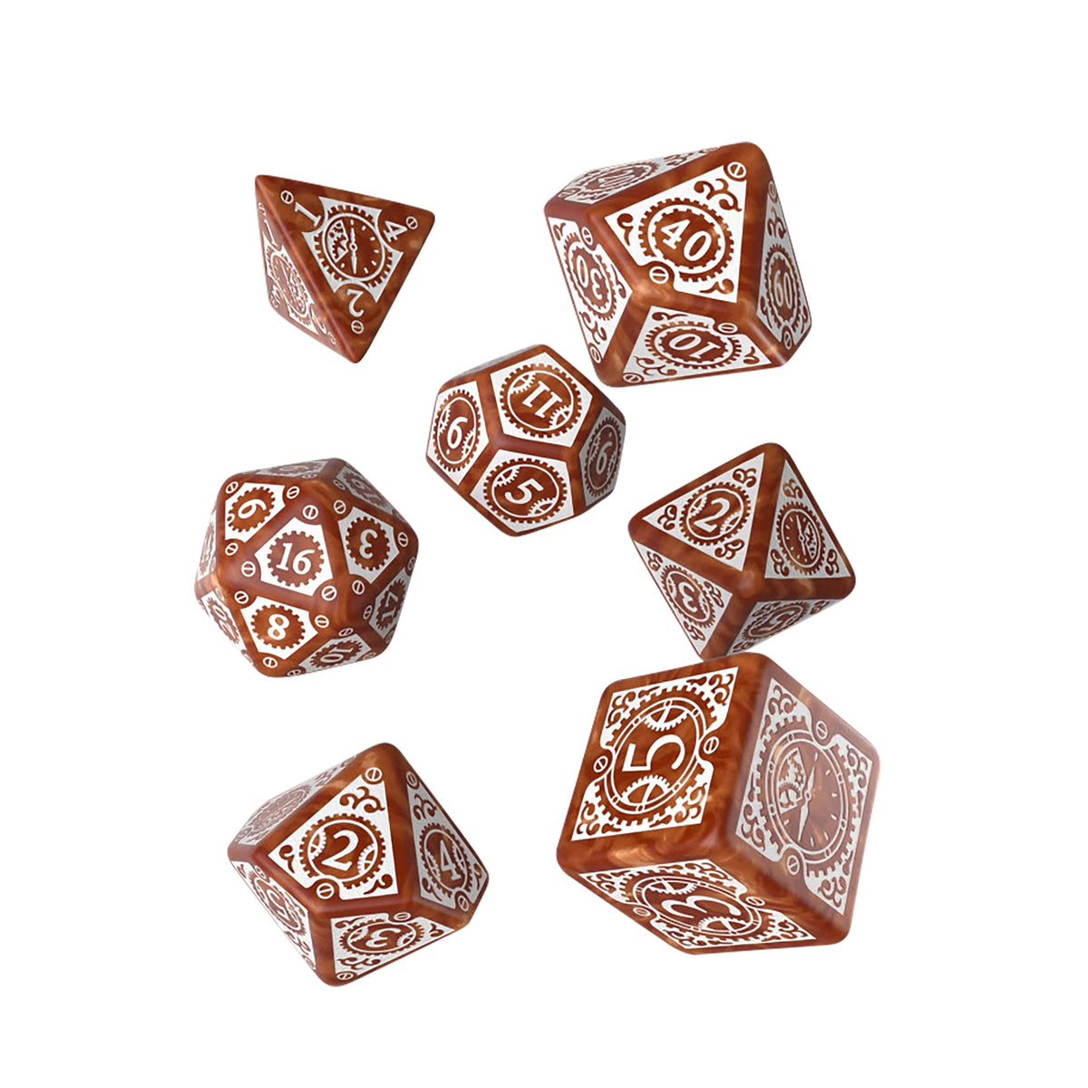 Produktbild Steampunk Clockwork RPG Würfel Set 7tlg