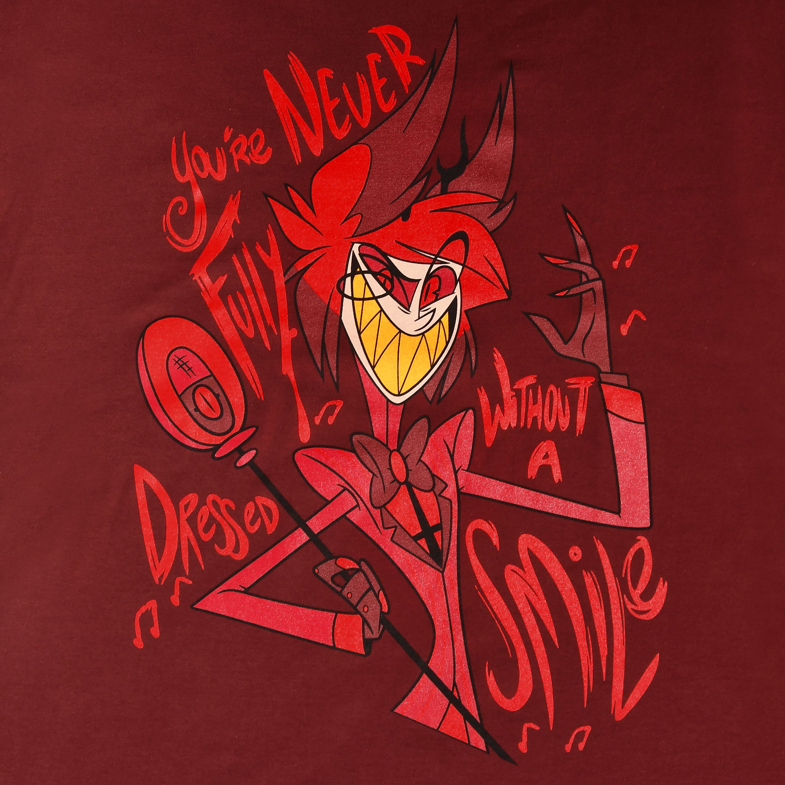 Image produit T-shirt Alastor pour les fans de Hazbin Hotel rouge