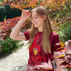 Immagine del prodotto T-shirt Alastor per fan di Hazbin Hotel rossa