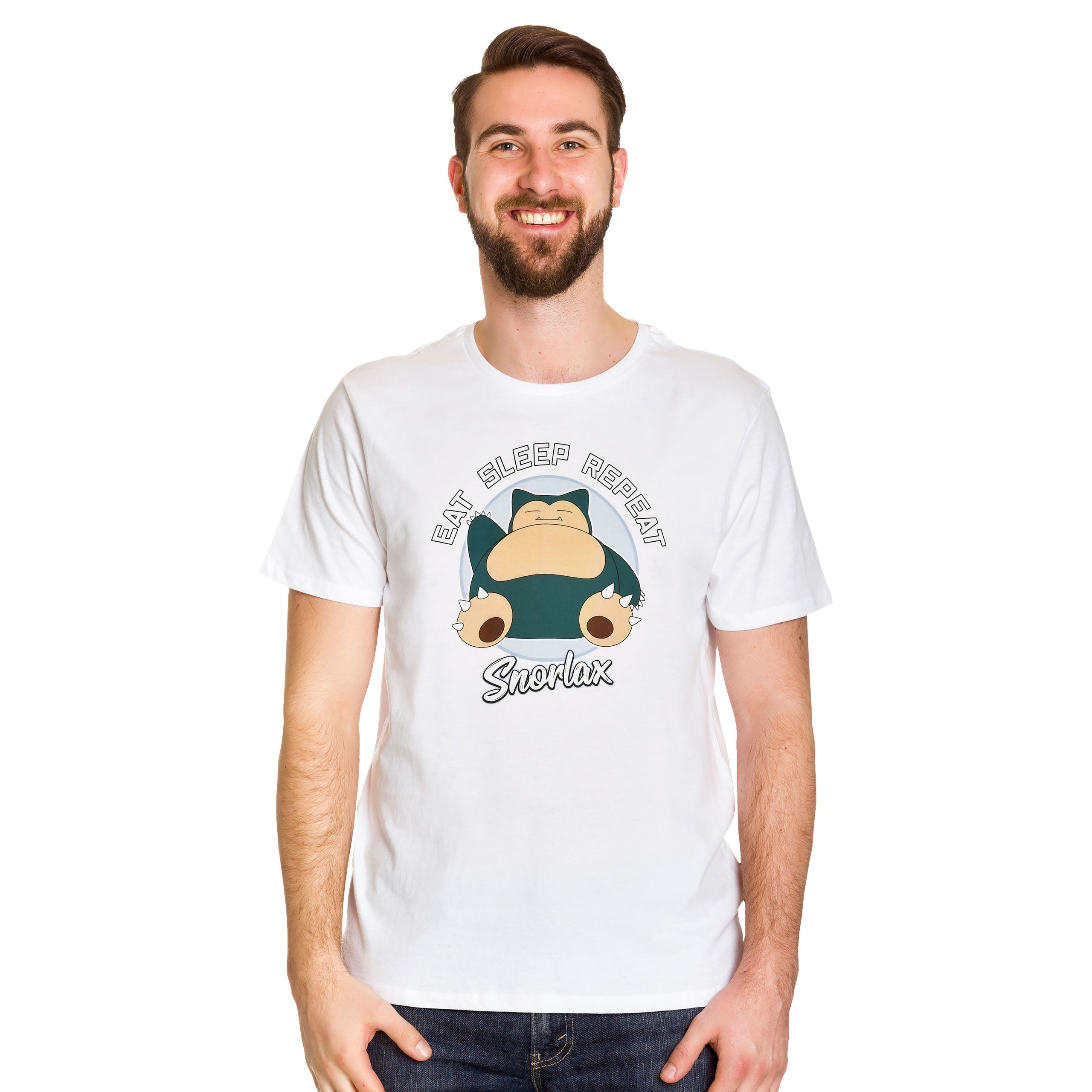 Image produit Pokemon - Ronflex Eat Sleep Repeat T-shirt blanc
