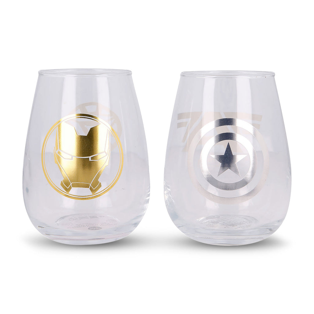 Image produit Marvel Avengers - Iron Man & Captain America Verres Ensemble de 2