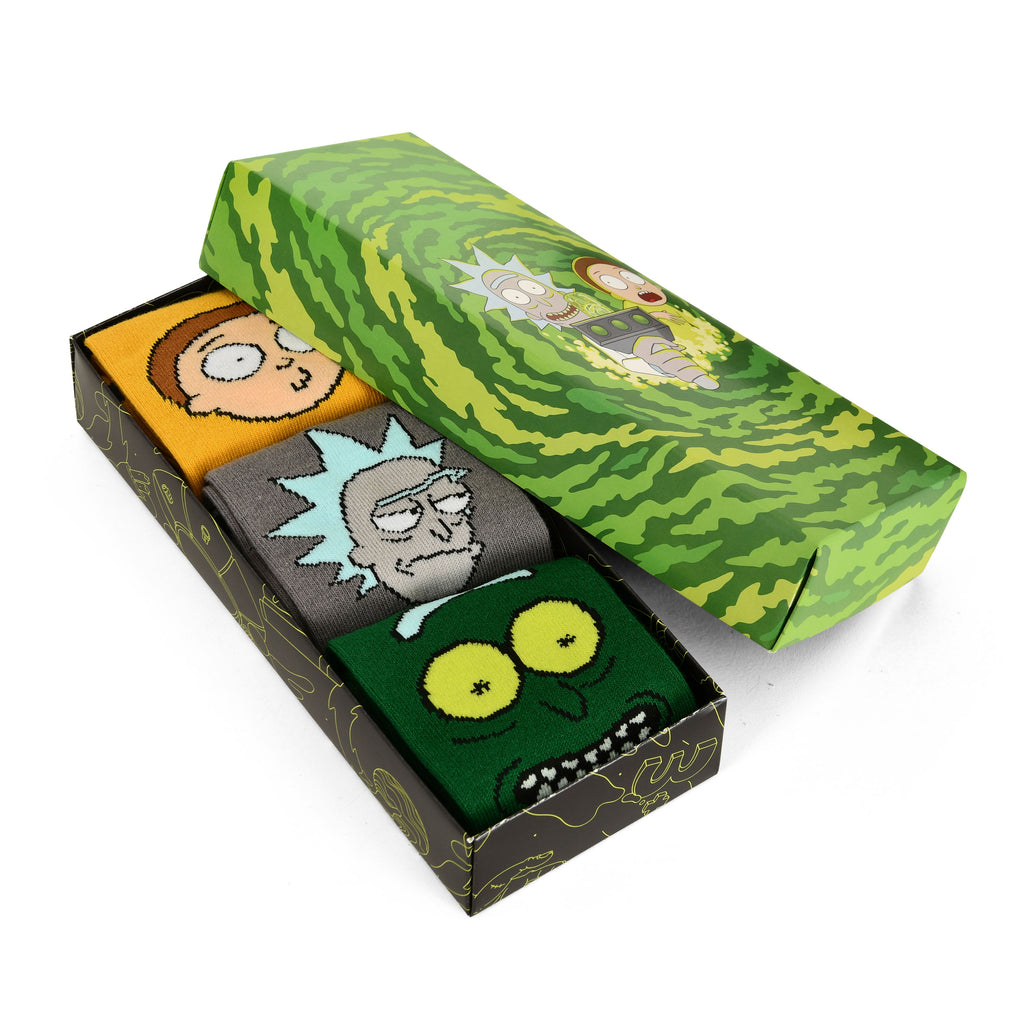 Image produit Chaussettes Characters Ensemble de 3 en Boîte Cadeau - Rick et Morty