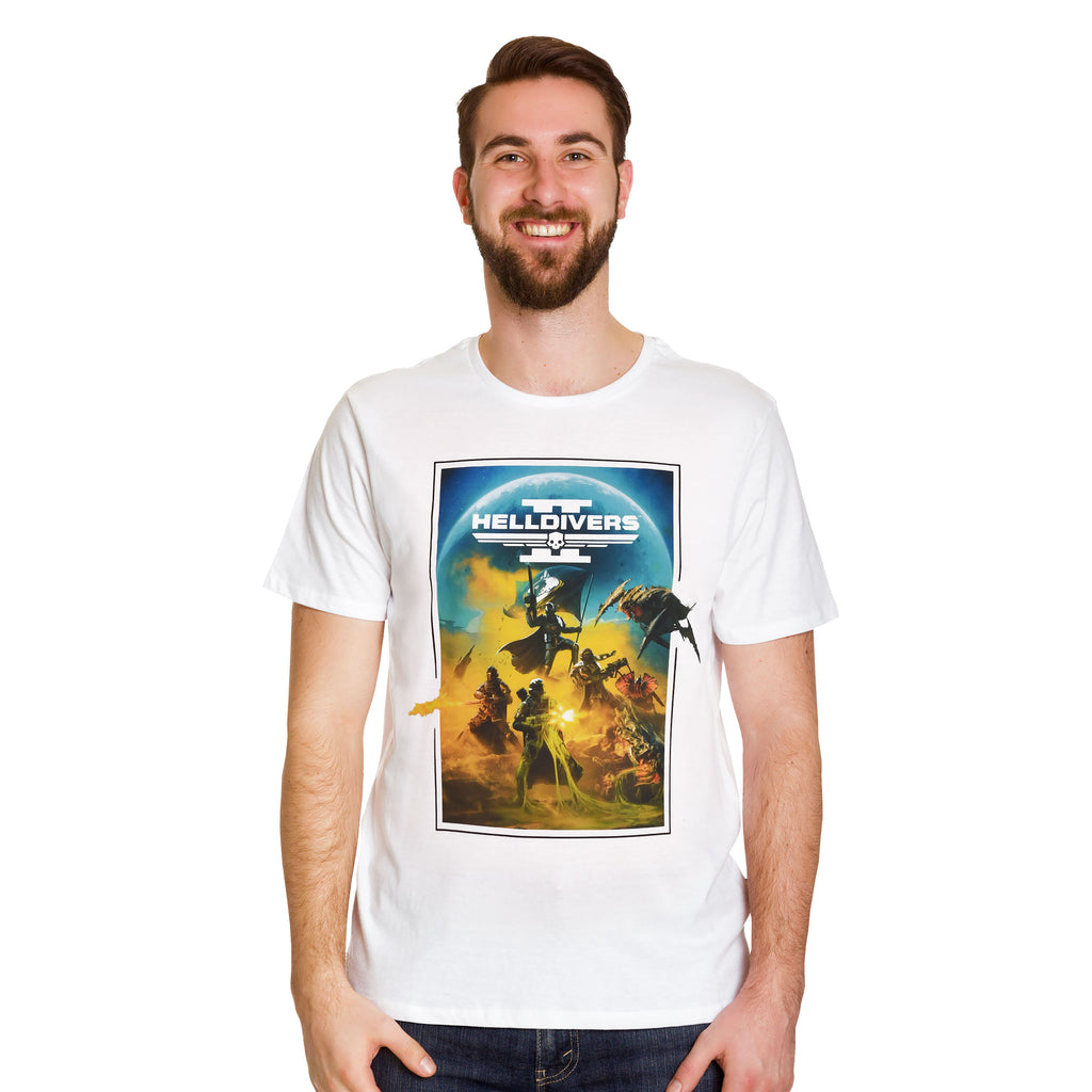 Produktbild Helldivers 2 - Key Art T-Shirt weiß