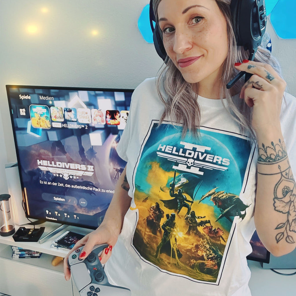 Produktbild Helldivers 2 - Key Art T-Shirt weiß