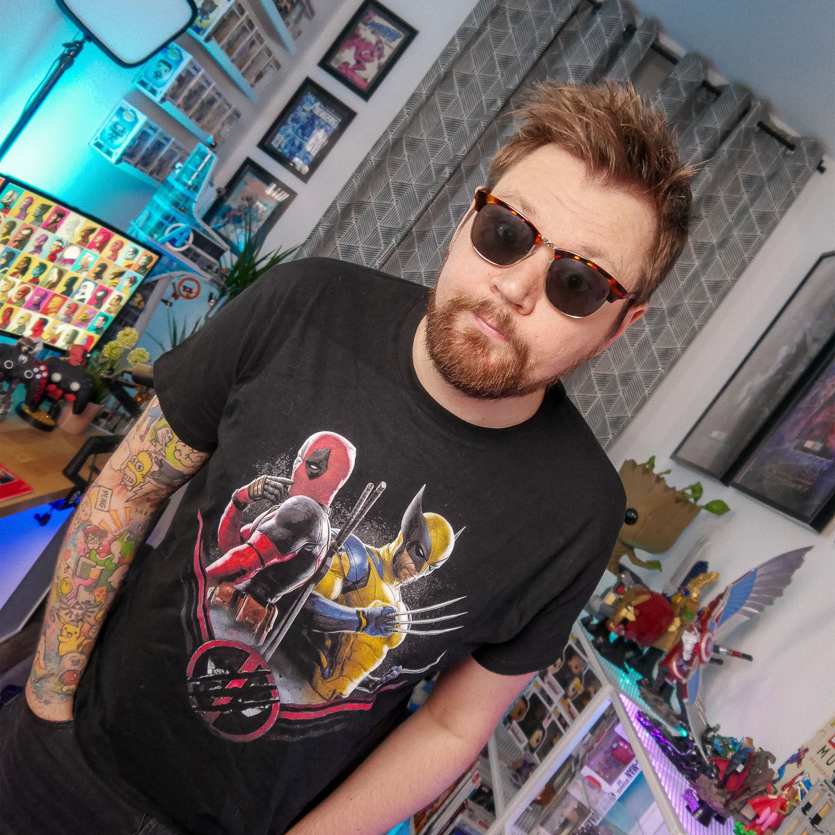 Image produit T-shirt noir Deadpool et Wolverine Double Trouble