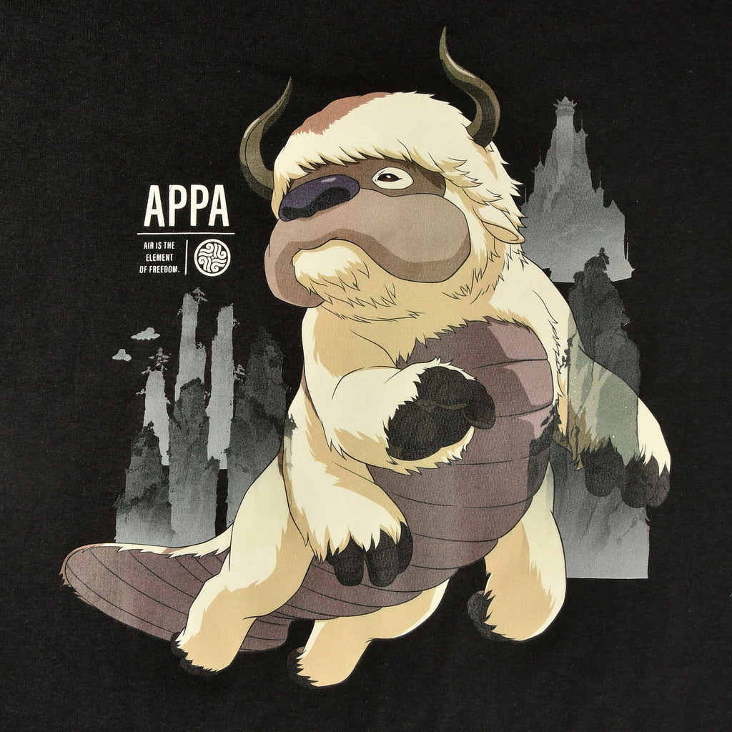 Immagine del prodotto Avatar L'Ultimo Dominatore dell'Aria - T-shirt di Appa Volante Nera