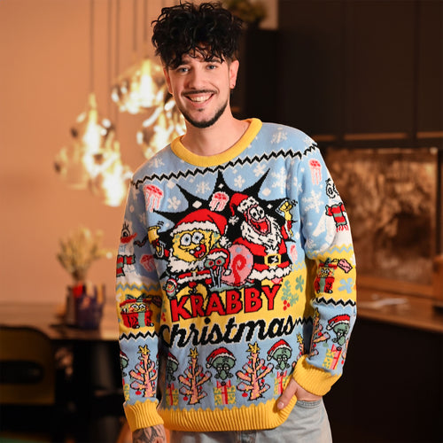 Image produit Bob l'éponge - Pull tricoté Krabby Christmas