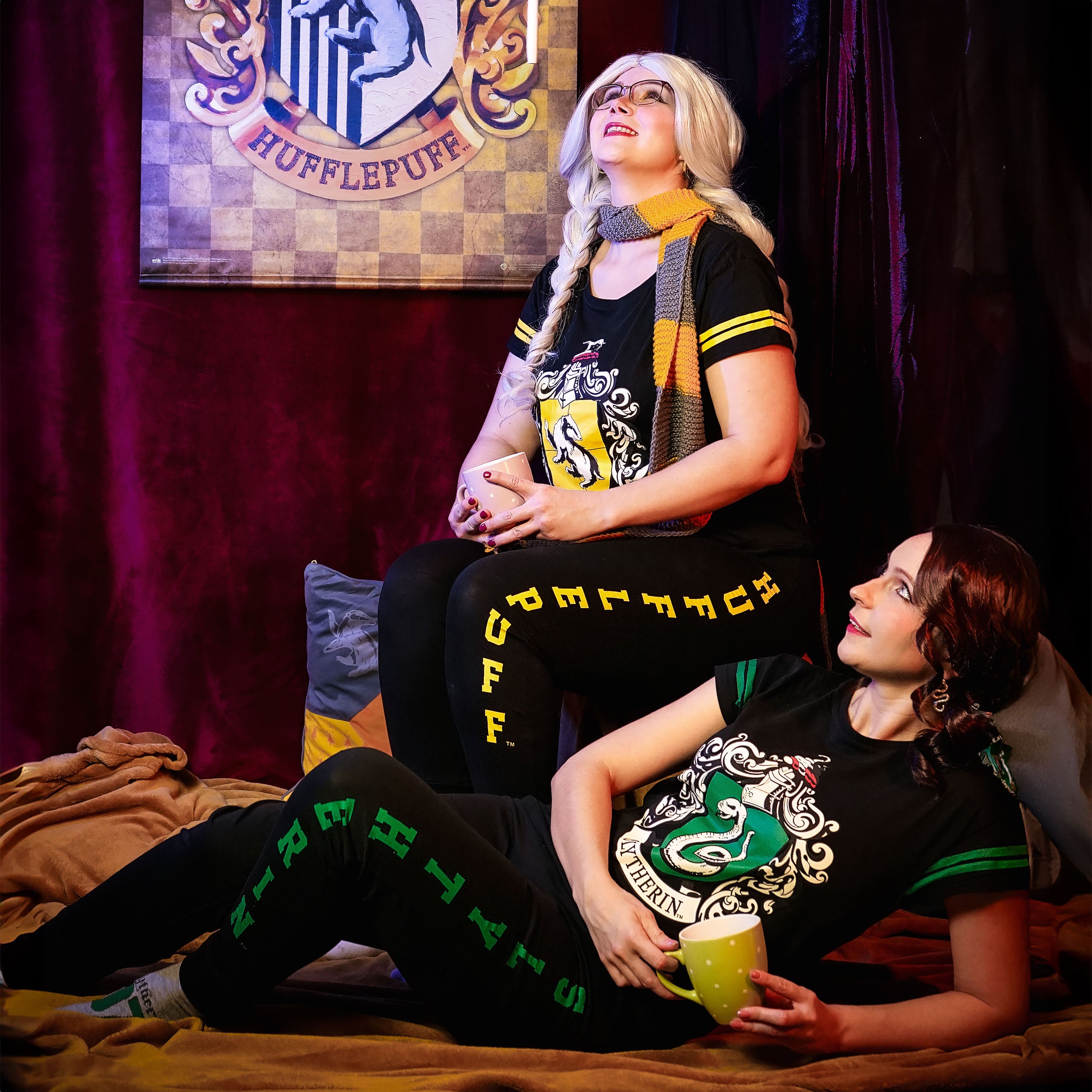 Produktbild Slytherin Wappen Pyjama schwarz - Harry Potter