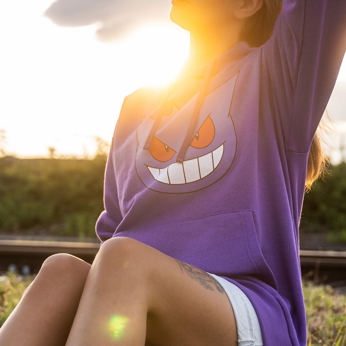 Image produit Pokemon - Sweat à capuche visage Gengar