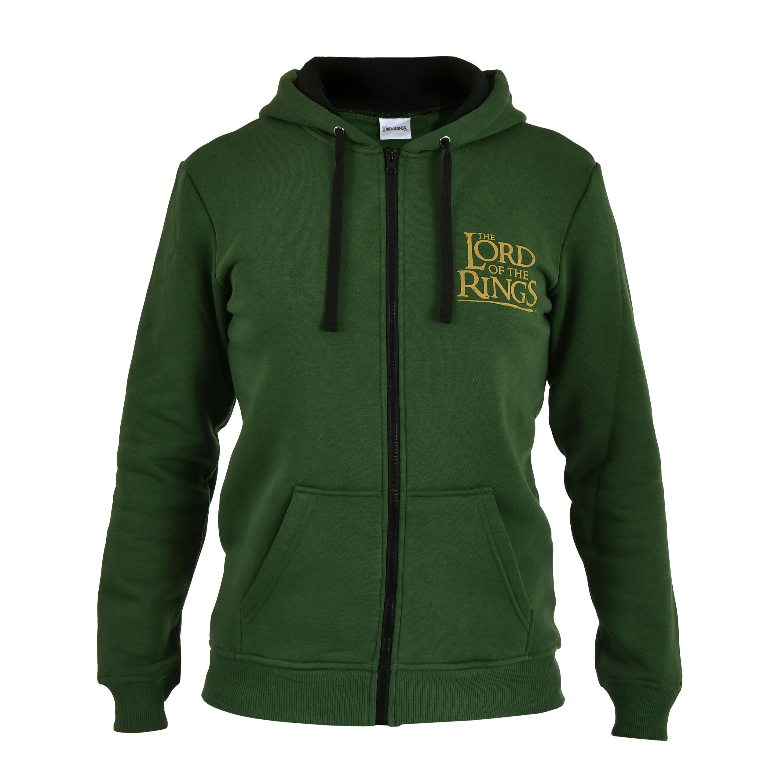 Immagine del prodotto Il Signore degli Anelli - Felpa con cappuccio con zip Terra di Mezzo verde