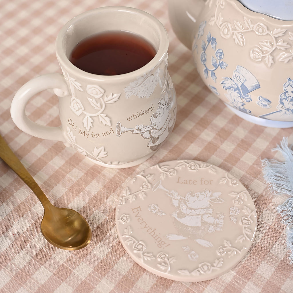 Produktbild Alice im Wunderland - Weißer Hase Relief Tasse