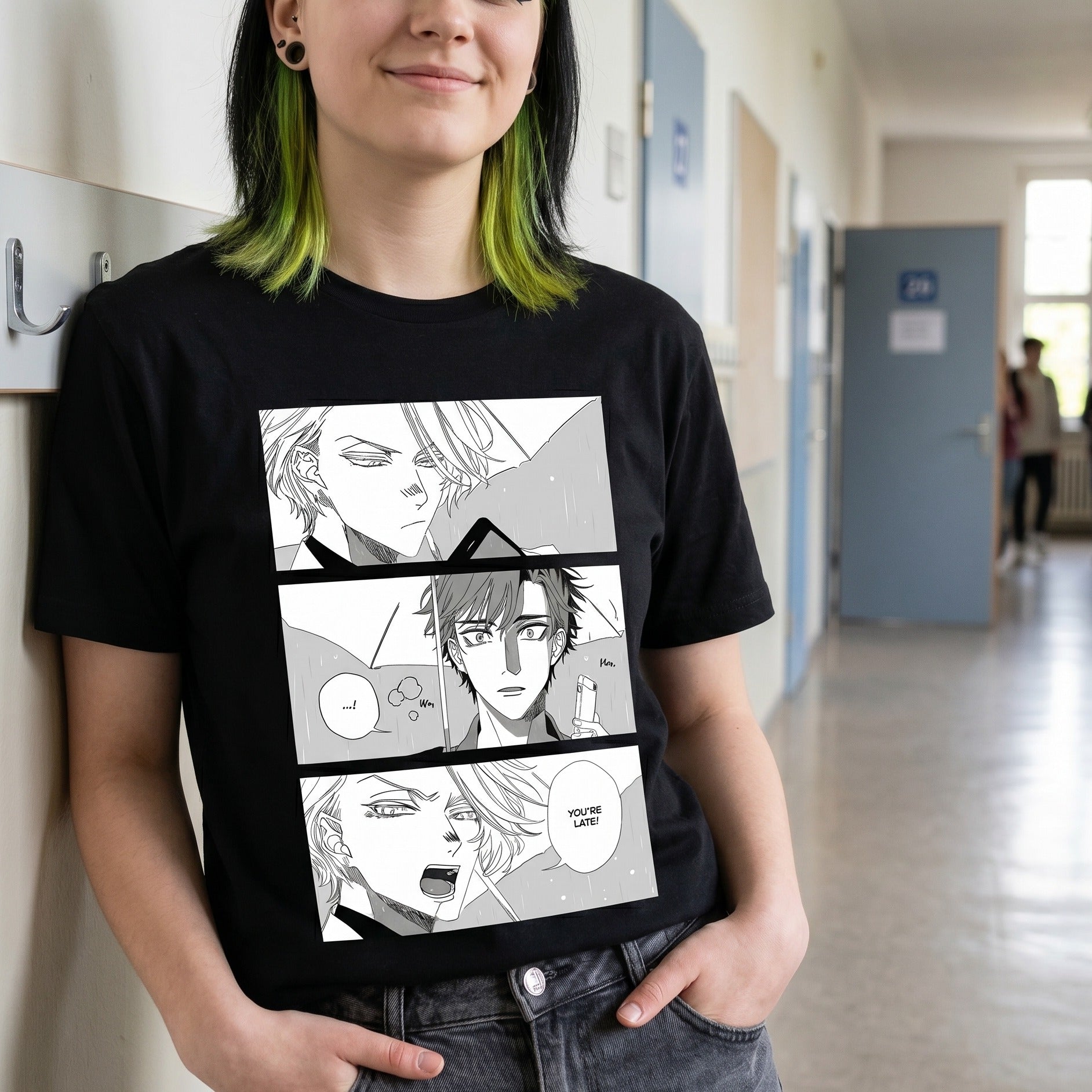 Immagine del prodotto T-shirt 'You're Late' per i fan di Therapy Game