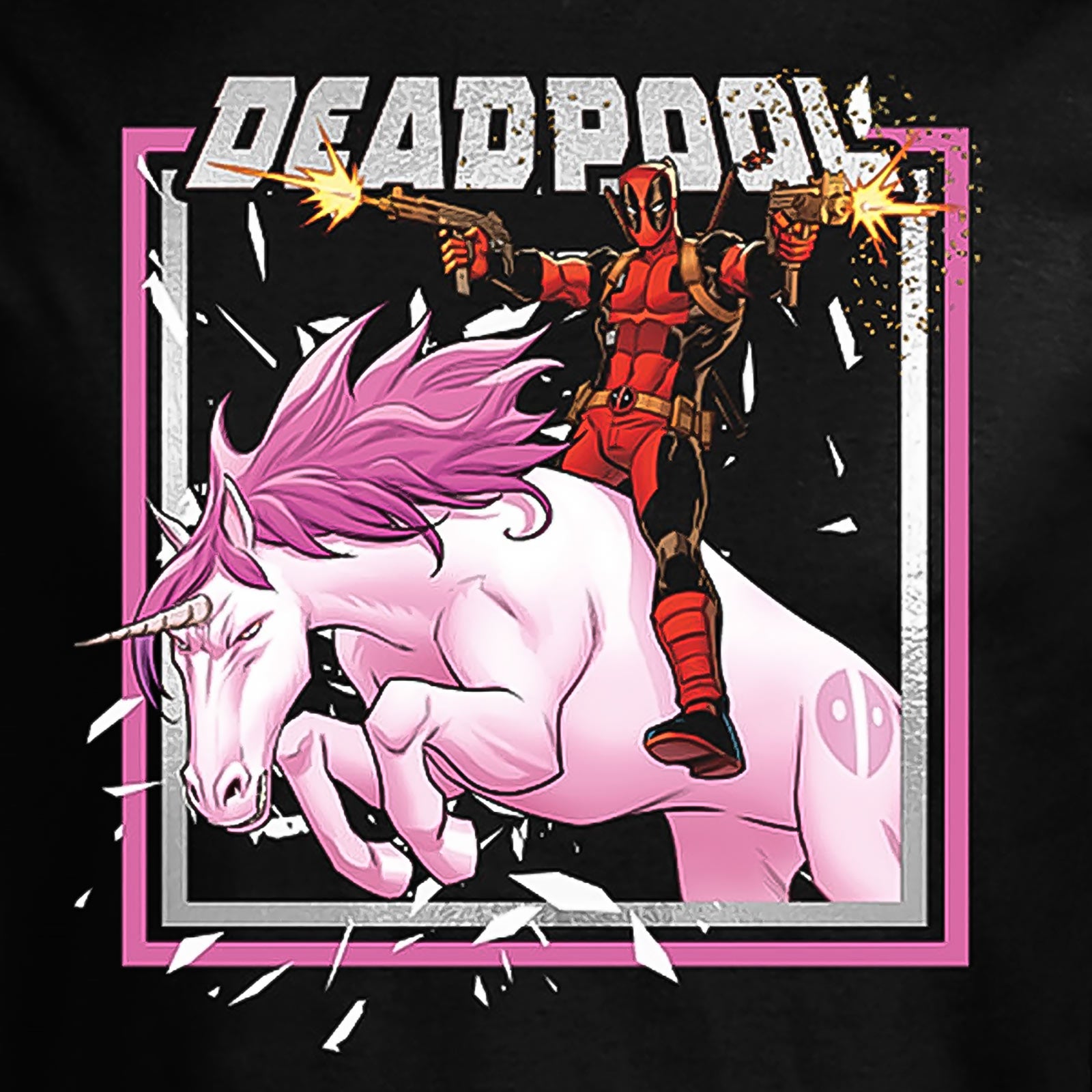 Image produit Deadpool - T-shirt Pink Unicorn Ride noir