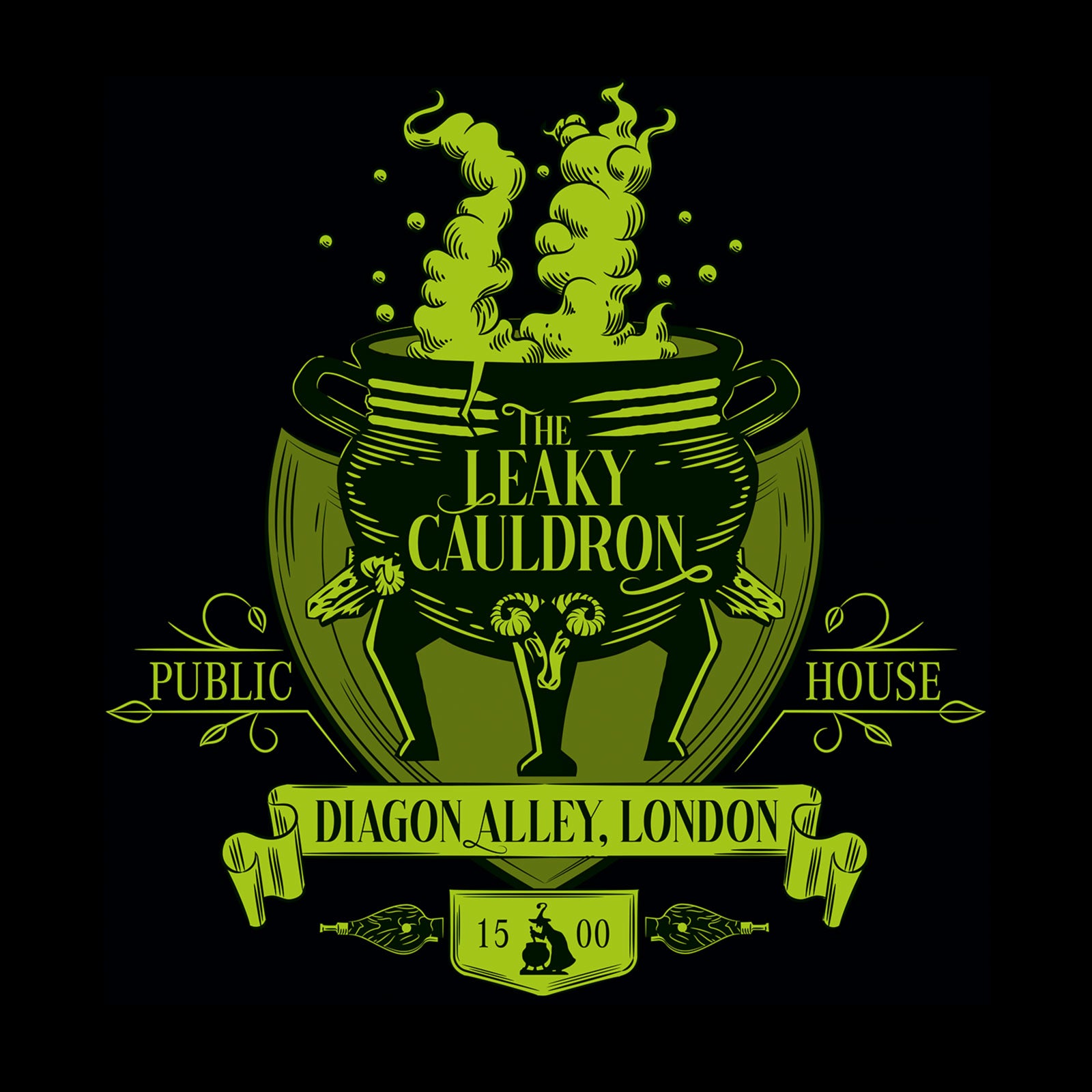 Image produit T-shirt noir Chaudron Baveur - Harry Potter