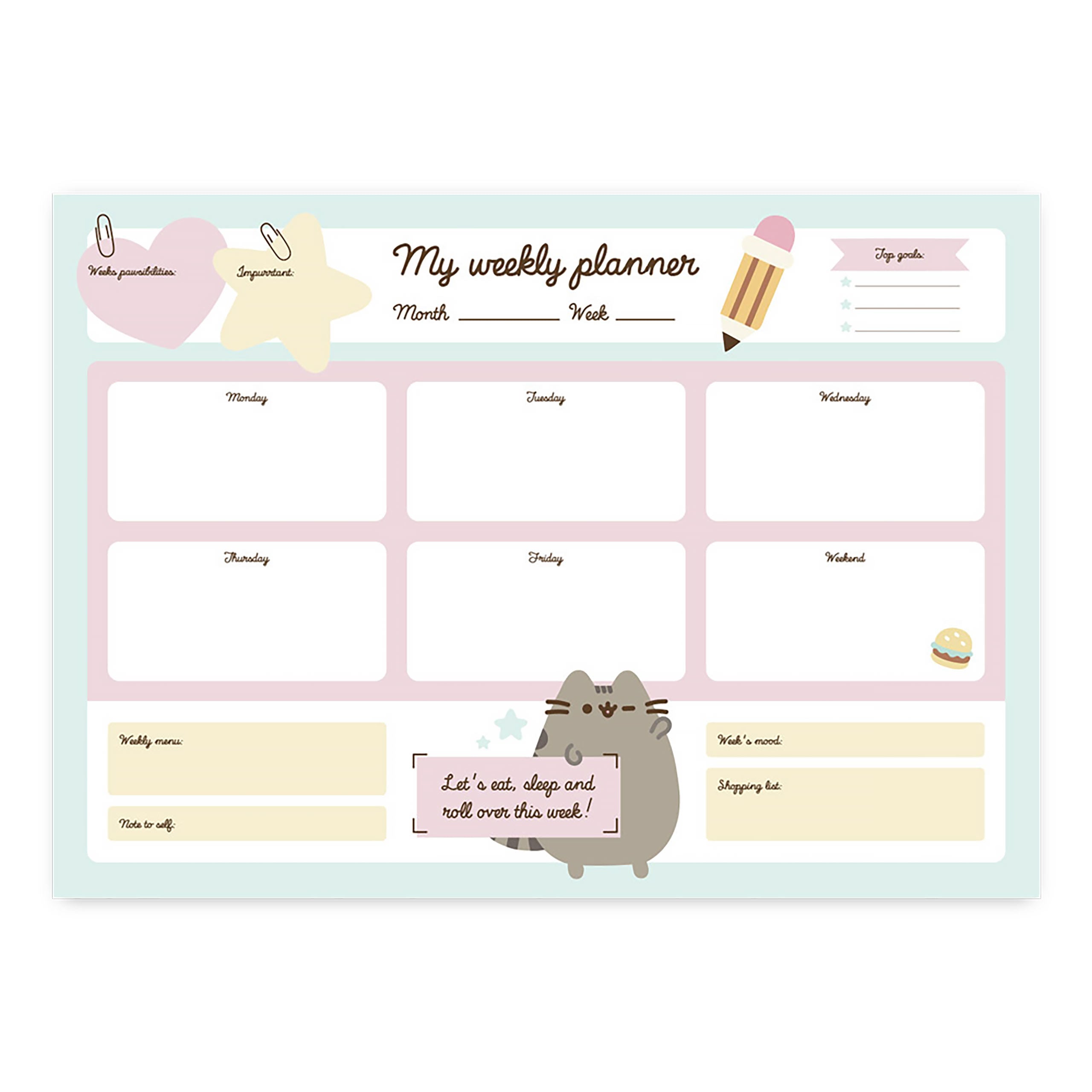 Produktbild Pusheen - Eat and Sleep Wochenplaner