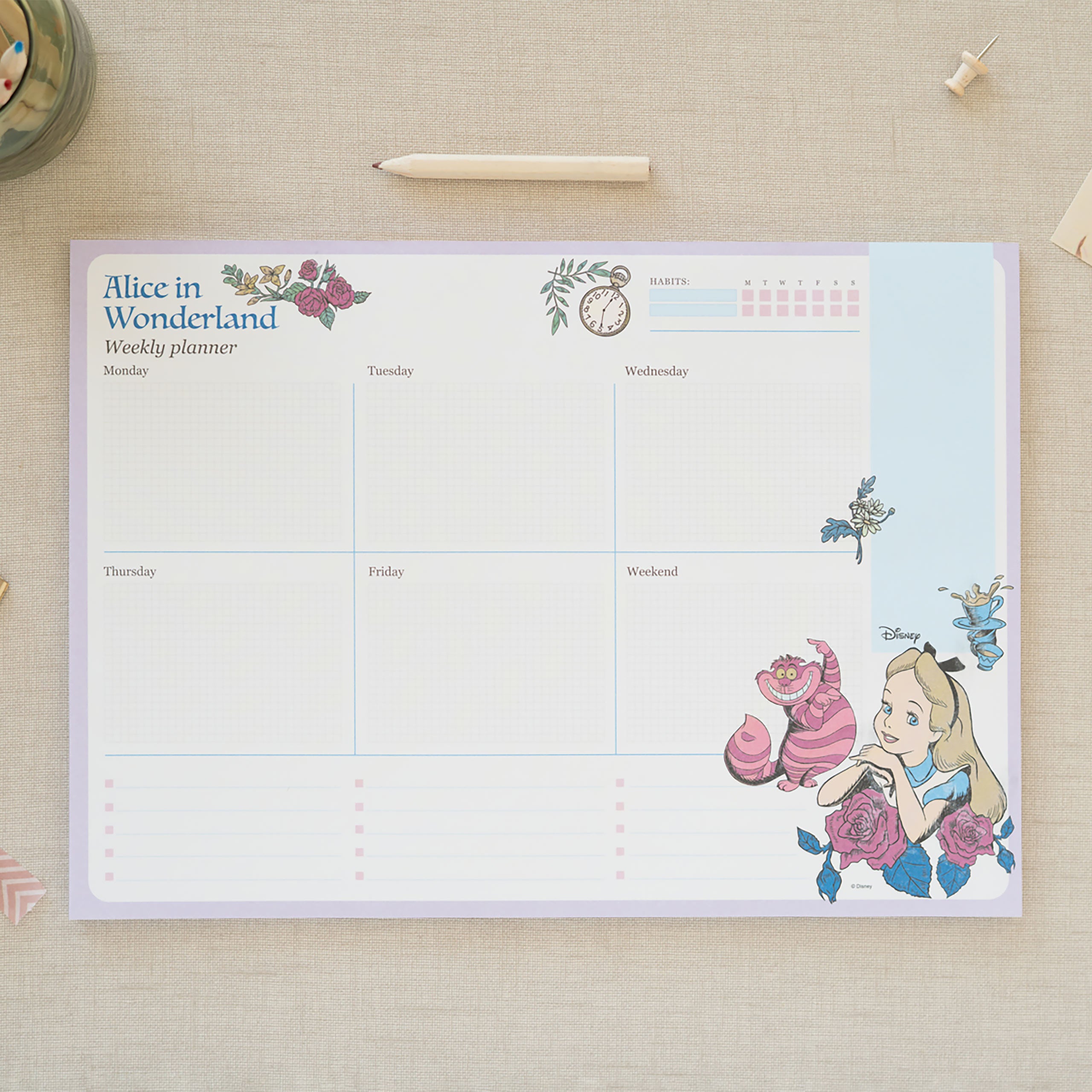 Produktbild Alice im Wunderland - Flower Wochenplaner