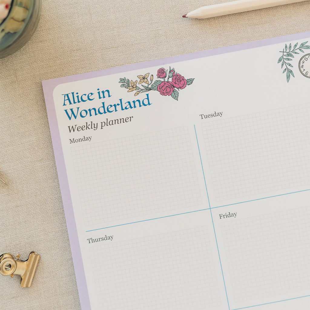 Produktbild Alice im Wunderland - Flower Wochenplaner
