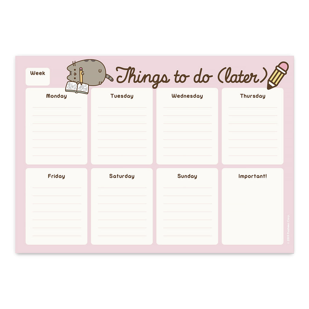 Produktbild Pusheen - Things To Do Later Wochenplaner