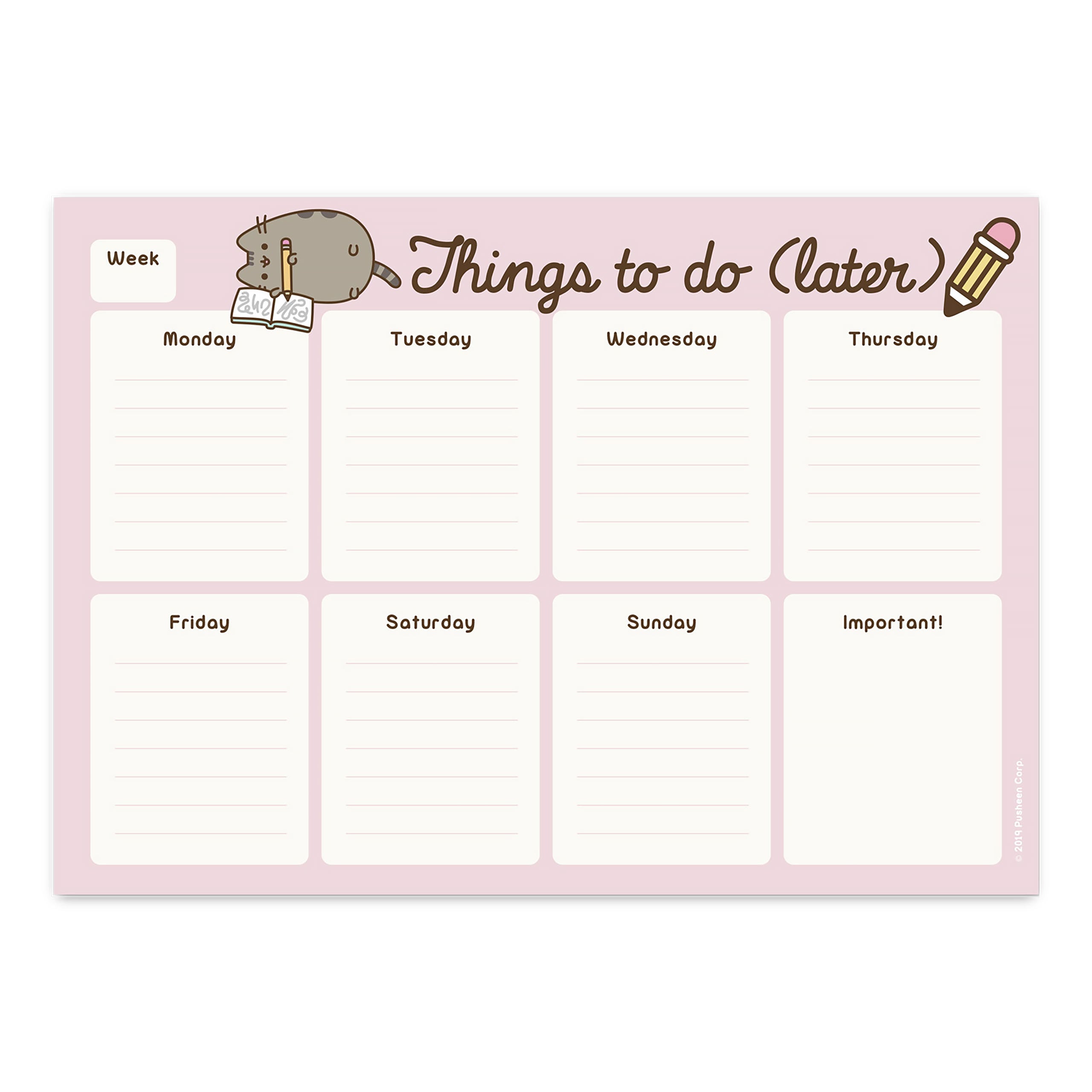 Produktbild Pusheen - Things To Do Later Wochenplaner