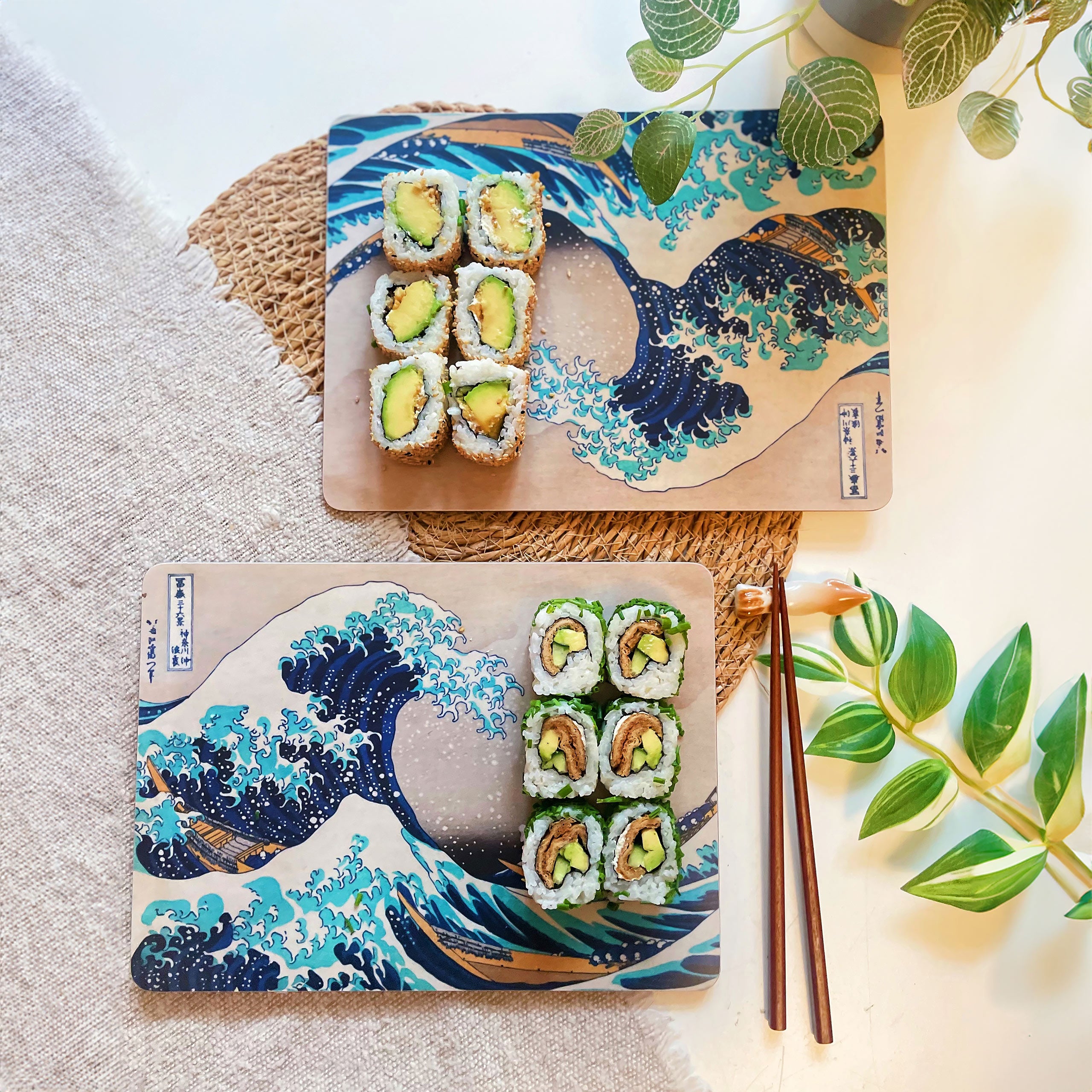 Immagine del prodotto La grande onda di Kanagawa - Set di 4 tavole per colazione Katsushika Hokusai