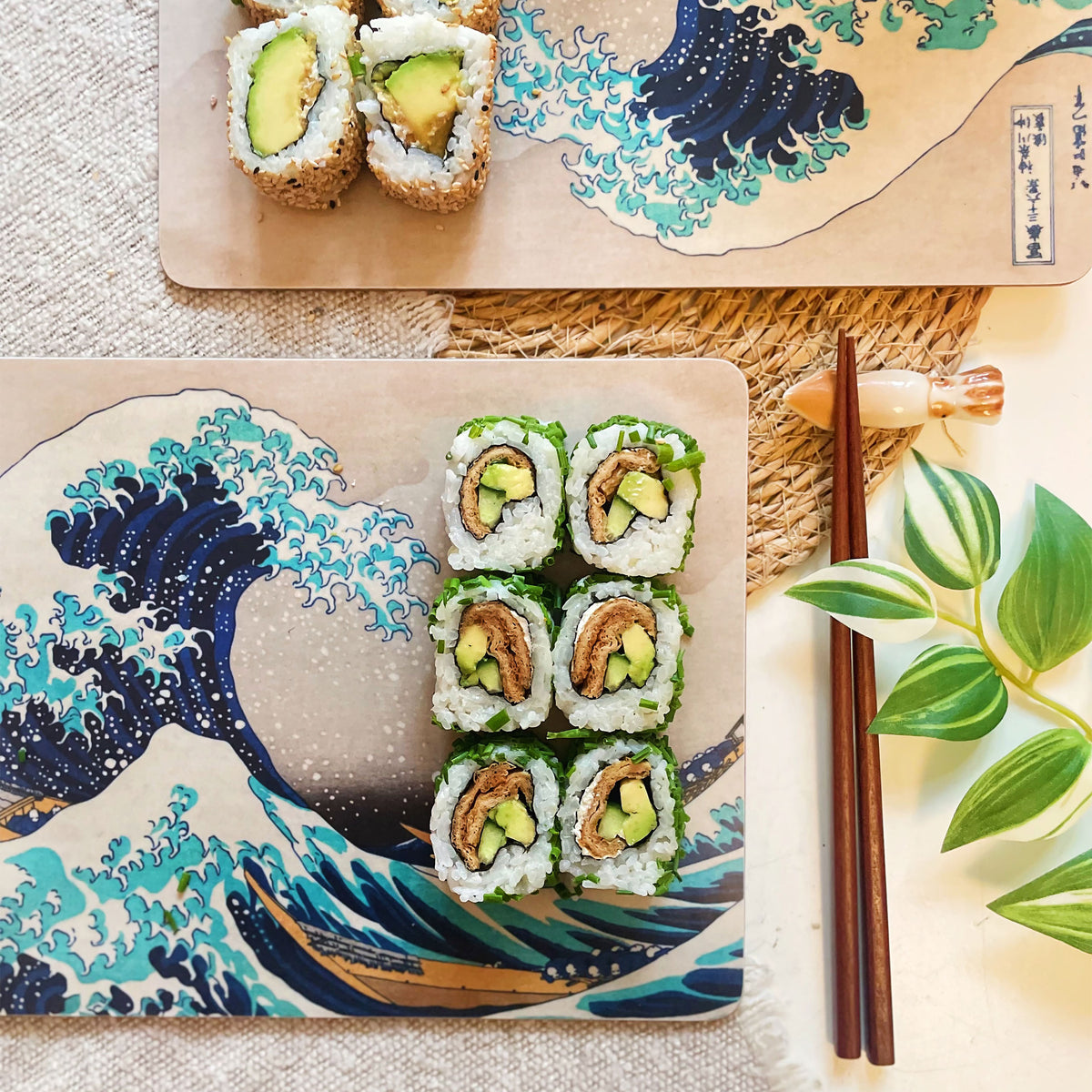 Immagine del prodotto La grande onda di Kanagawa - Set di 4 tavole per colazione Katsushika Hokusai