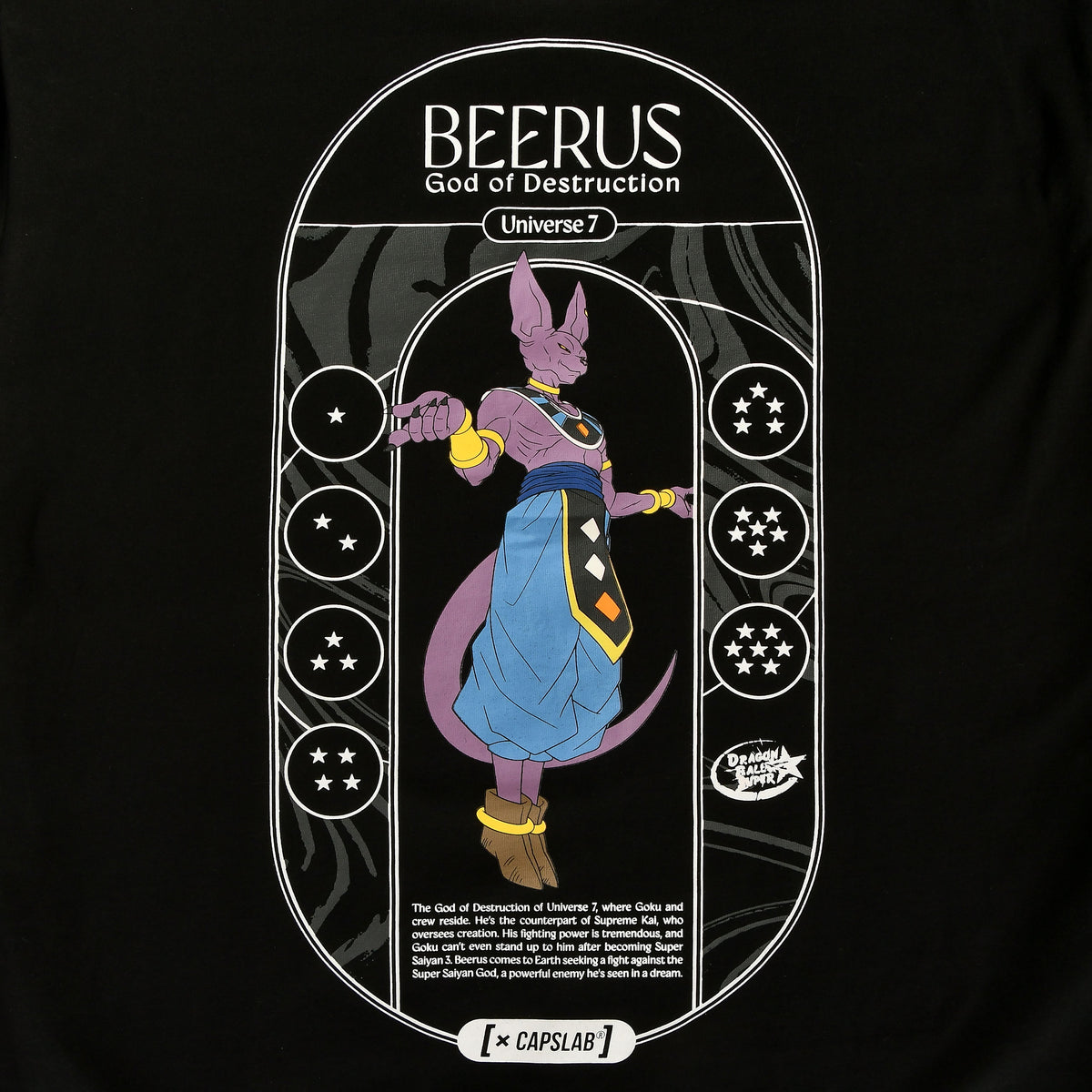 Immagine del prodotto Dragon Ball Super - T-shirt Beerus Dio della Distruzione nera