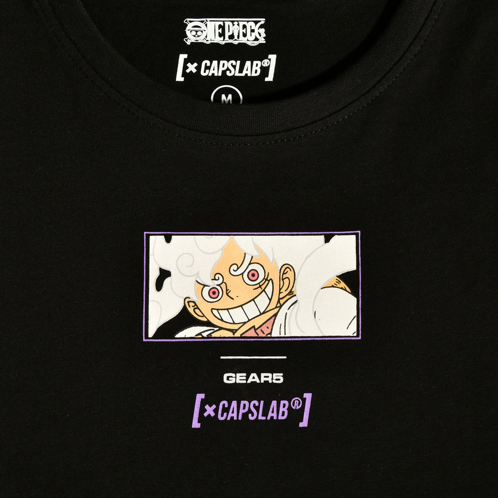 Image produit One Piece - Monkey D. Luffy Gear 5 T-Shirt Capslab noir