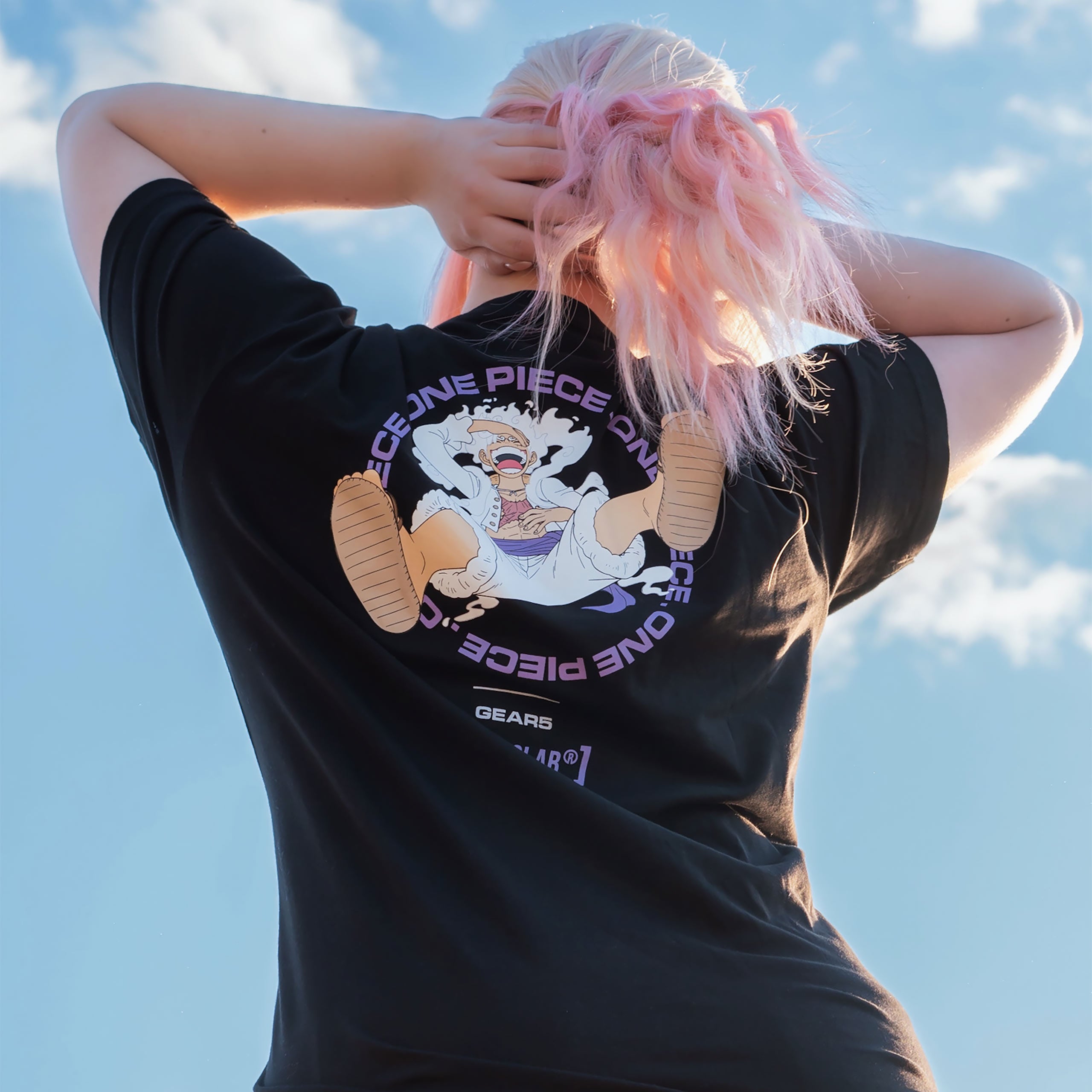 Image produit One Piece - Monkey D. Luffy Gear 5 T-Shirt Capslab noir