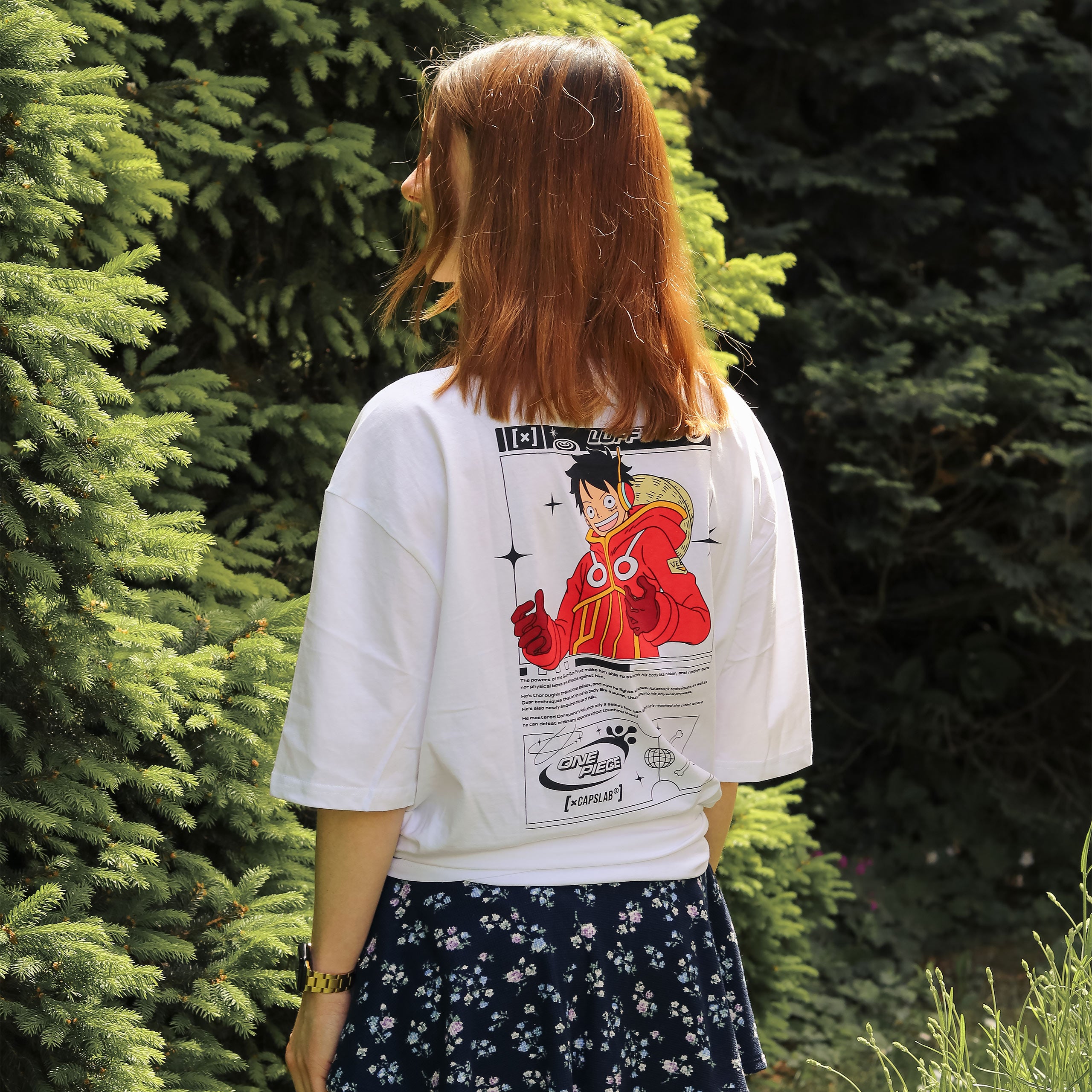 Produktbild One Piece - Luffy Capslab Oversize T-Shirt weiß
