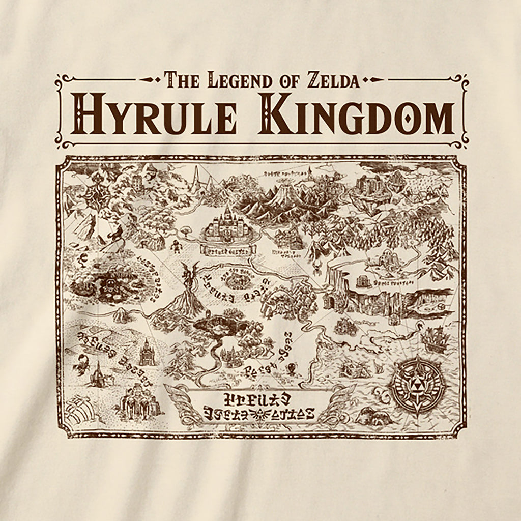Produktbild Zelda - Map of Hyrule T-Shirt beige