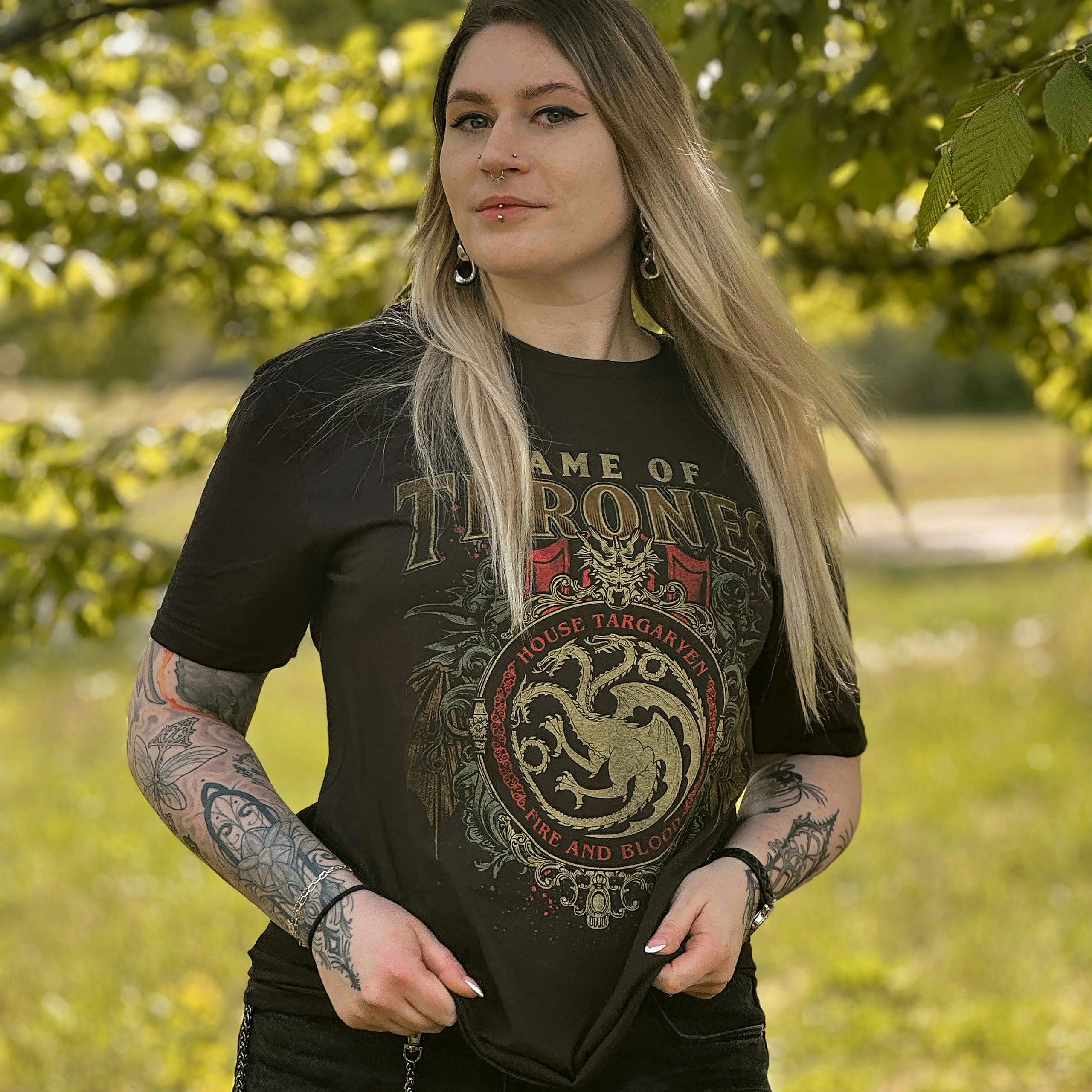 Immagine del prodotto Game of Thrones - T-Shirt Ornamenti Targaryen Nera