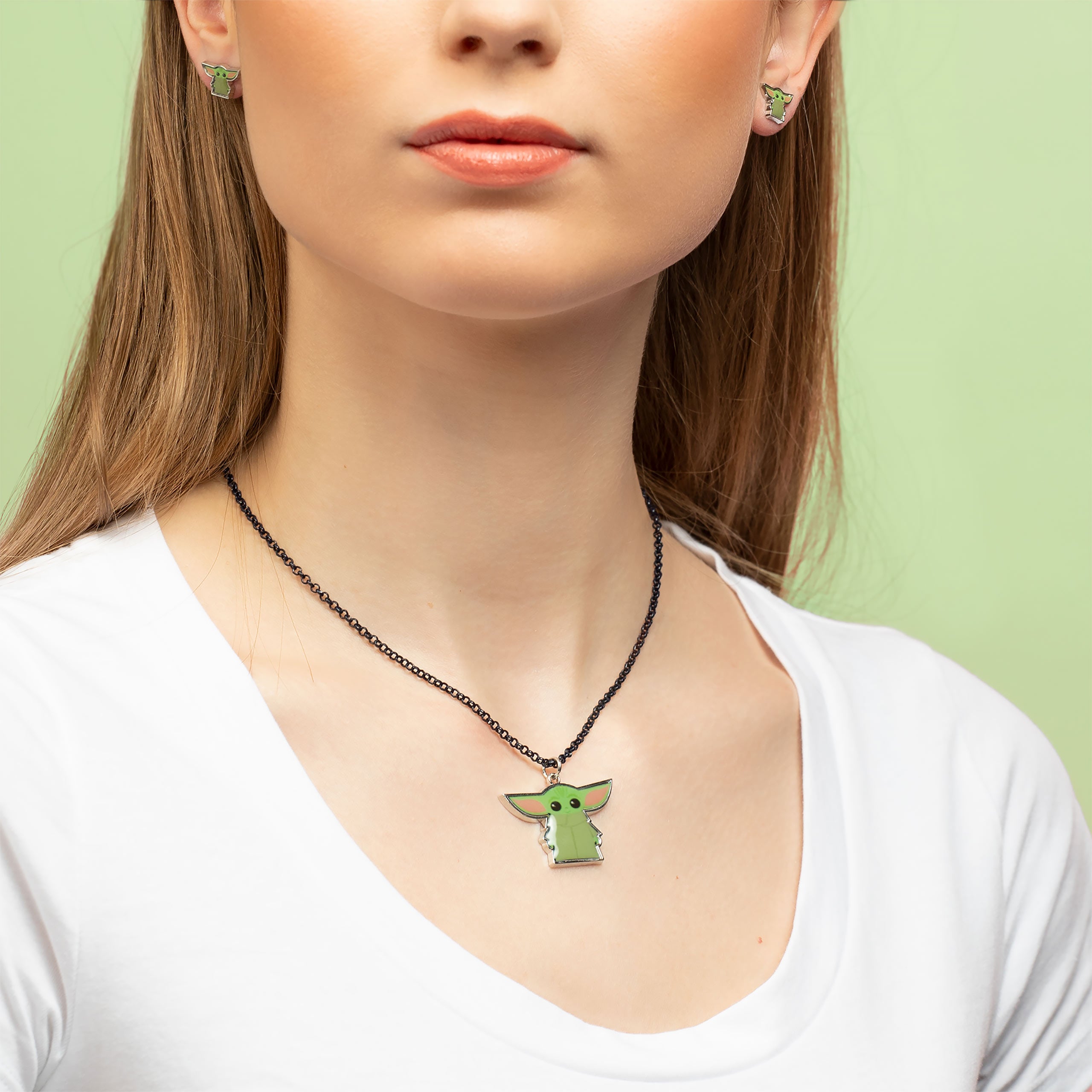 Produktbild Grogu Ohrstecker und Kette - Star Wars The Mandalorian