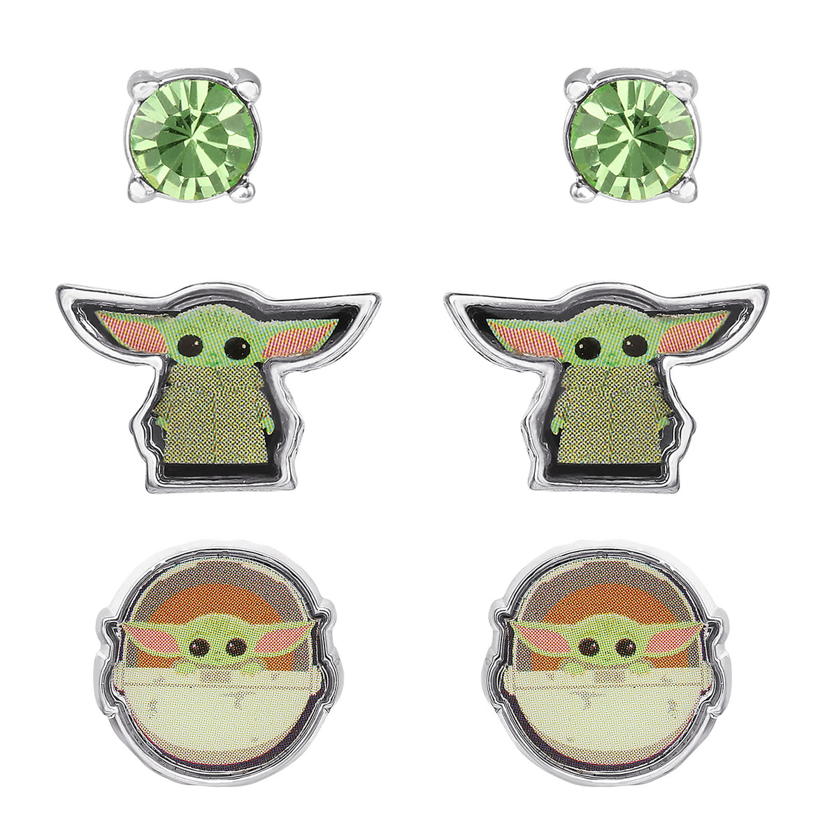 Image produit Set Cadeau 3 Boucles d'Oreilles Grogu - Star Wars The Mandalorian