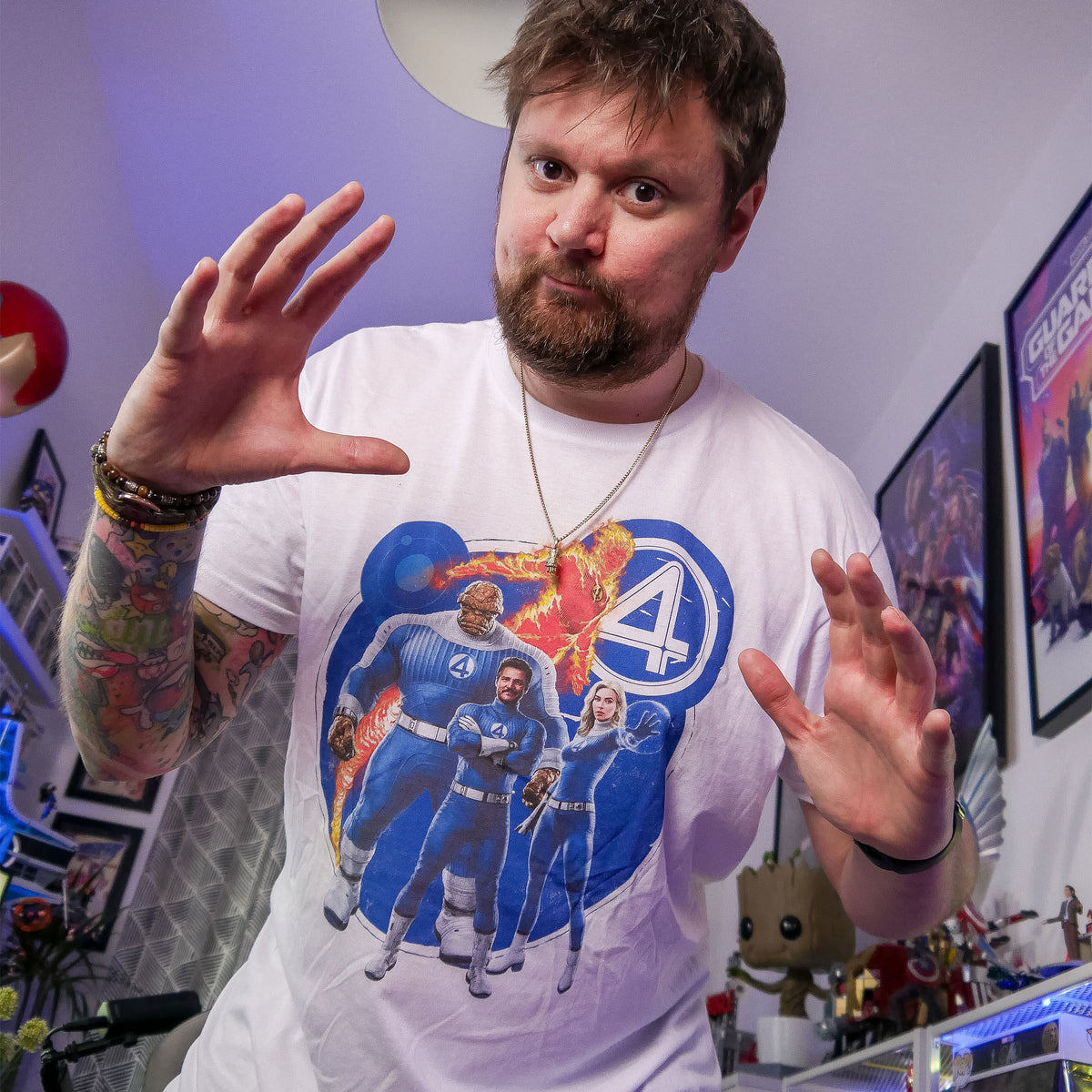 Immagine del prodotto Fantastic Four - T-Shirt di gruppo bianca