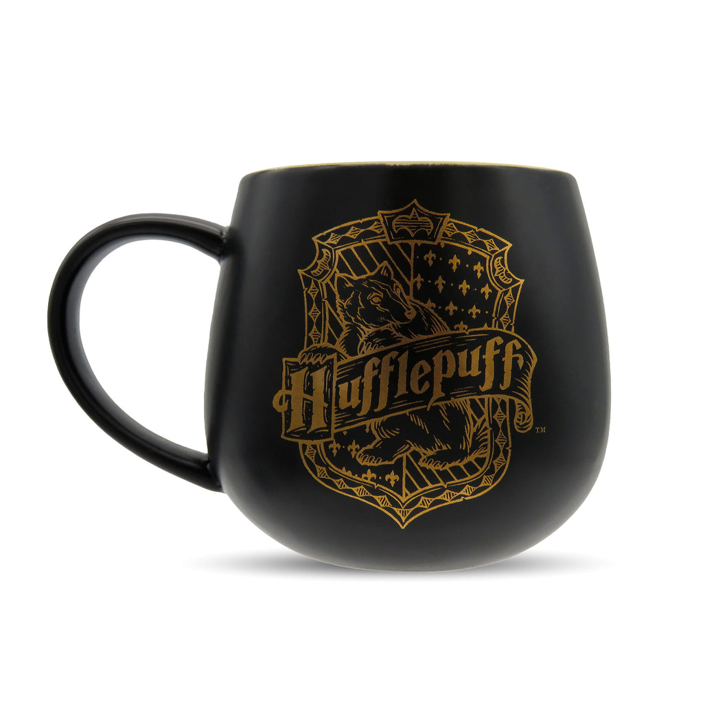 Produktbild Hufflepuff Tasse mit 3D Hogwarts Wappen innen - Harry Potter