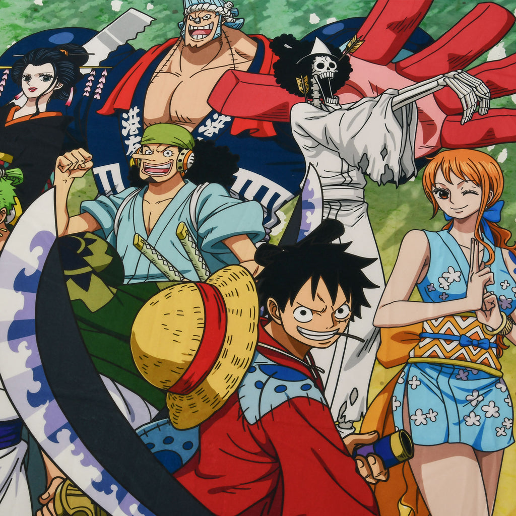 Produktbild One Piece - Group Flauschdecke mit Teddyfell