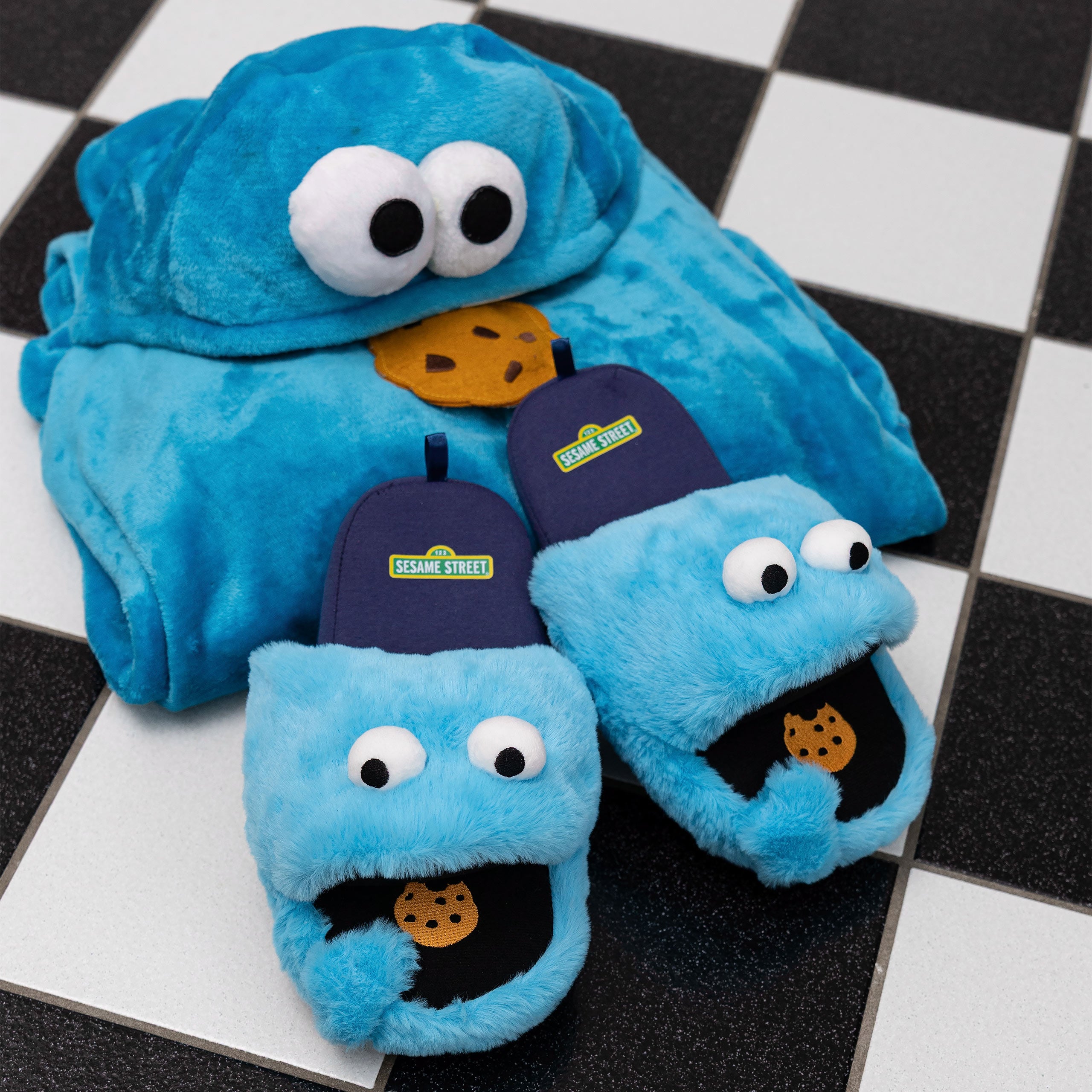 Produktbild Cookie Monster Plüsch Pantoffeln - Sesamstraße