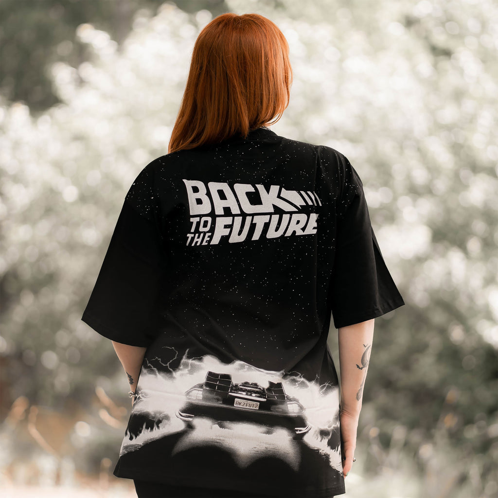 Immagine del prodotto Ritorno al Futuro - T-shirt oversize DeLorean nera