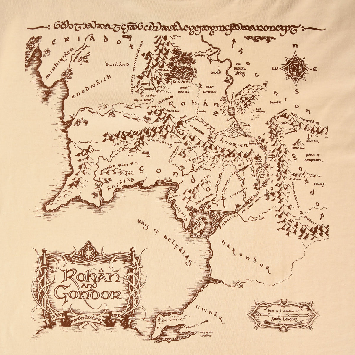 Immagine del prodotto Il Signore degli Anelli - Maglietta oversize beige Rohan e Gondor