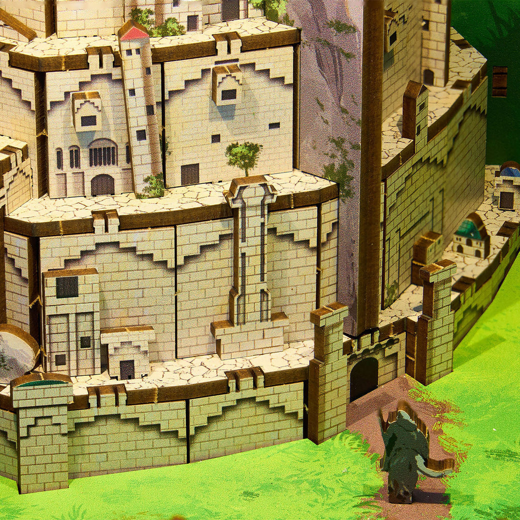 Produktbild Der Herr der Ringe - Minas Tirith Book Nook Modell Bausatz Holz