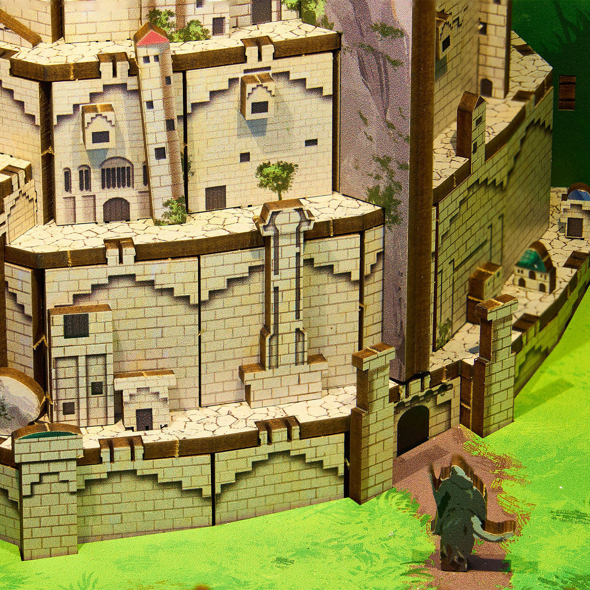 Produktbild Der Herr der Ringe - Minas Tirith Book Nook Modell Bausatz Holz