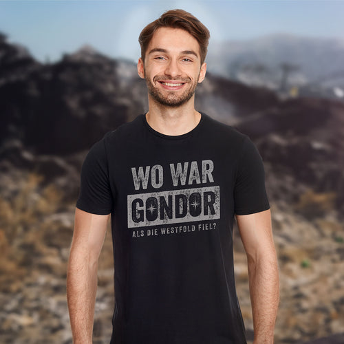 Image produit Où était T-shirt pour les fans du Seigneur des Anneaux noir