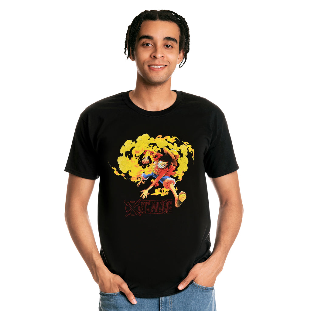 Produktbild One Piece - Luffy Attacke T-Shirt schwarz