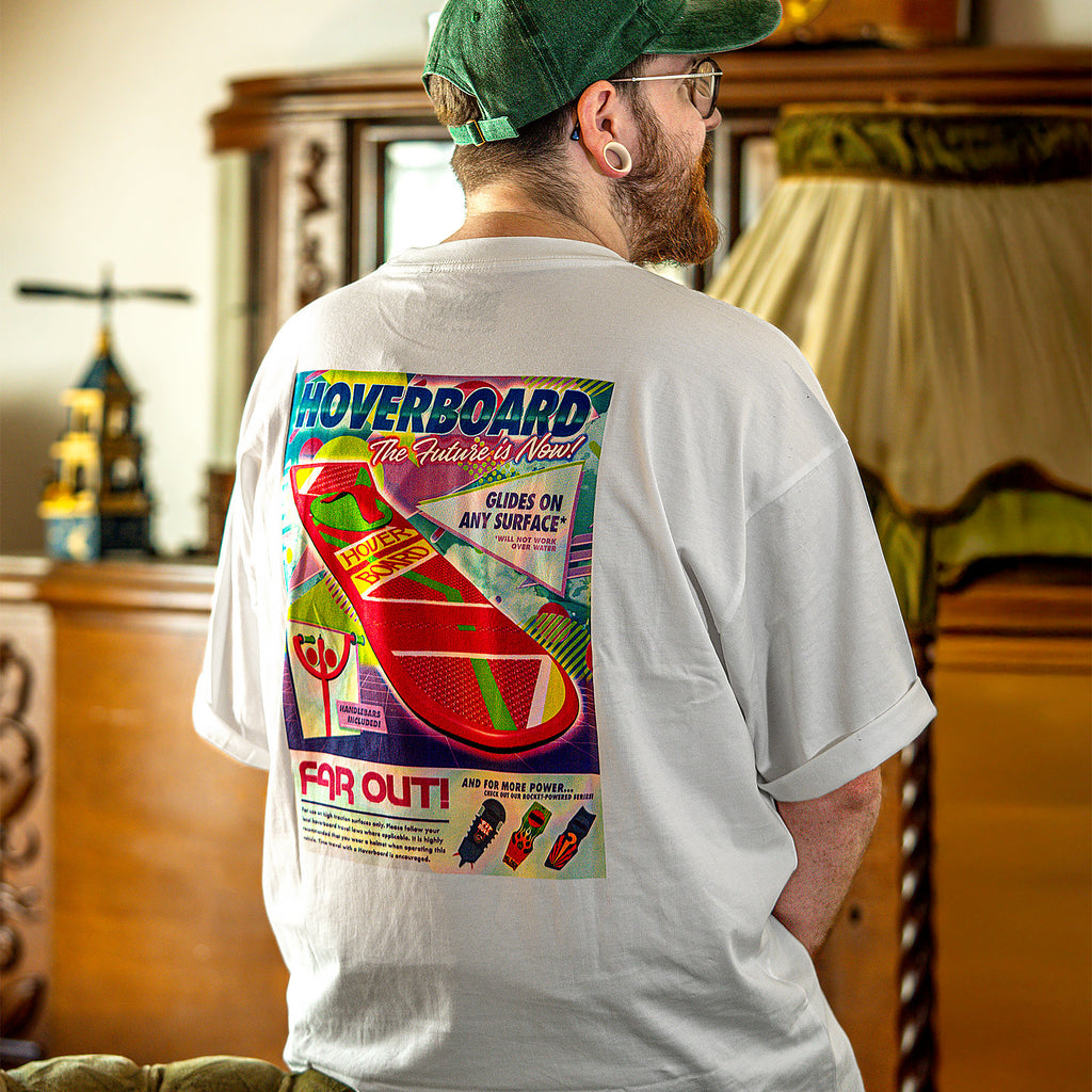 Image produit Retour vers le Futur - T-Shirt Oversize Hoverboard Blanc