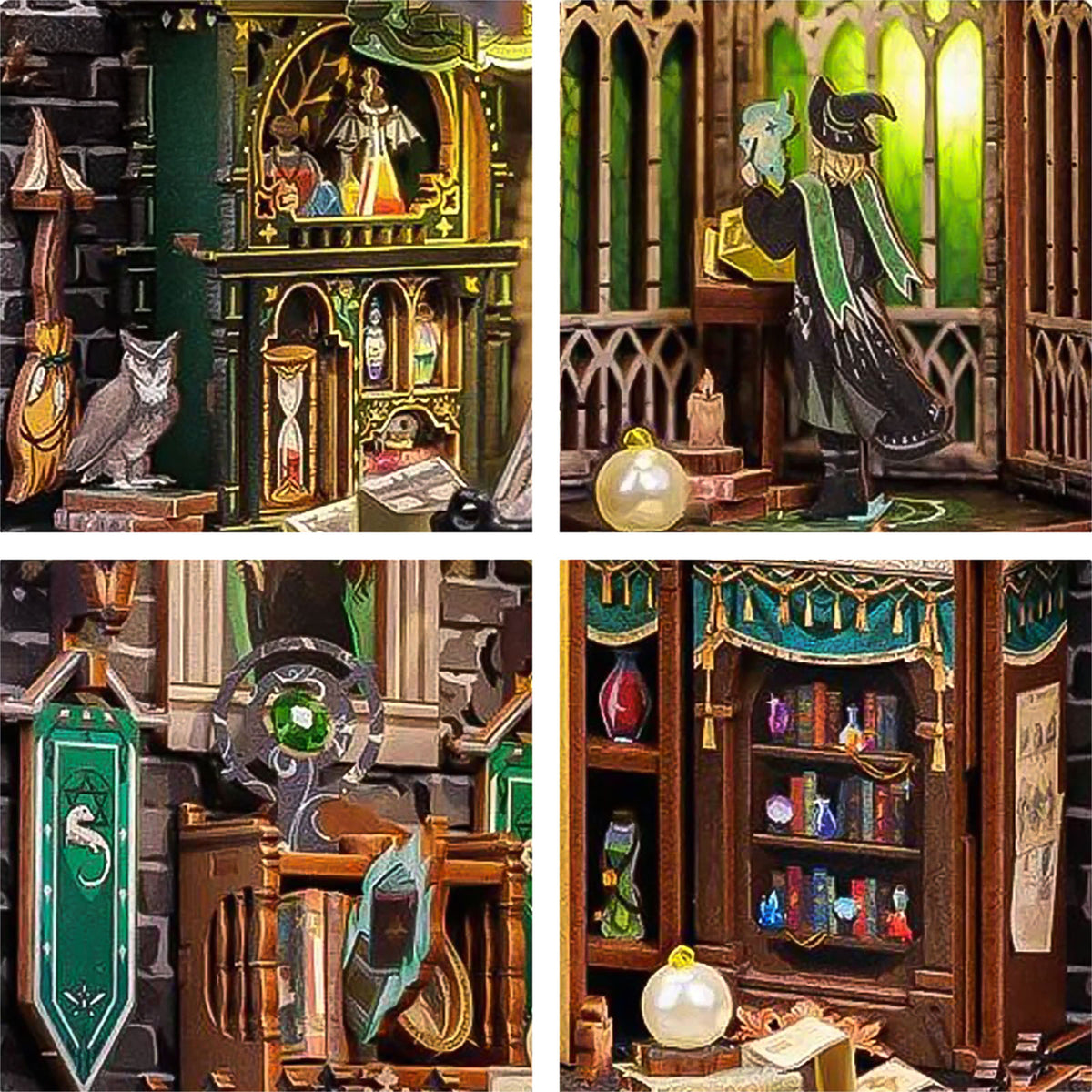 Immagine del prodotto Darkness Common Room Book Nook kit modello in legno per i fan di Harry Potter