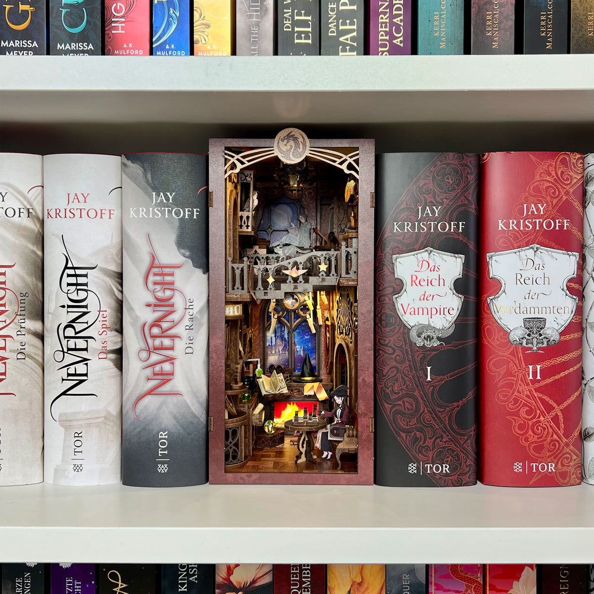 Product image Flame Common Room Book Nook Wooden Model Kit for Harry Potter Fans