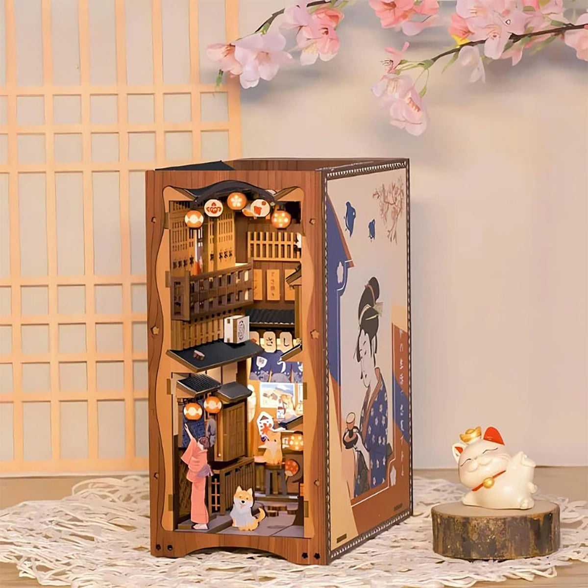 Image produit Sakura - Sous le cerisier Sakura Book Nook Modèle Kit Bois