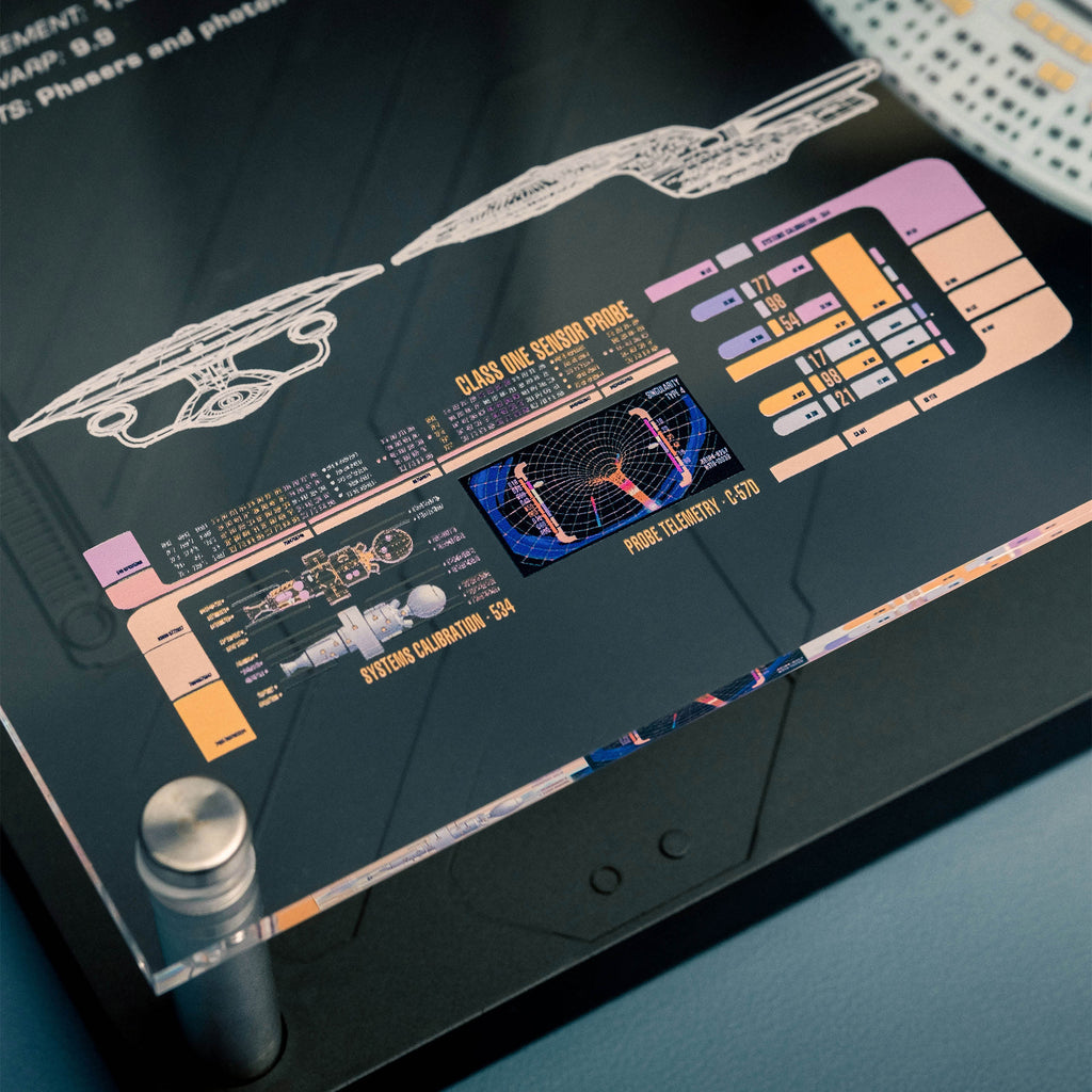 Image produit Plaque murale Enterprise NCC-1701-D avec réplique de modèle - Star Trek